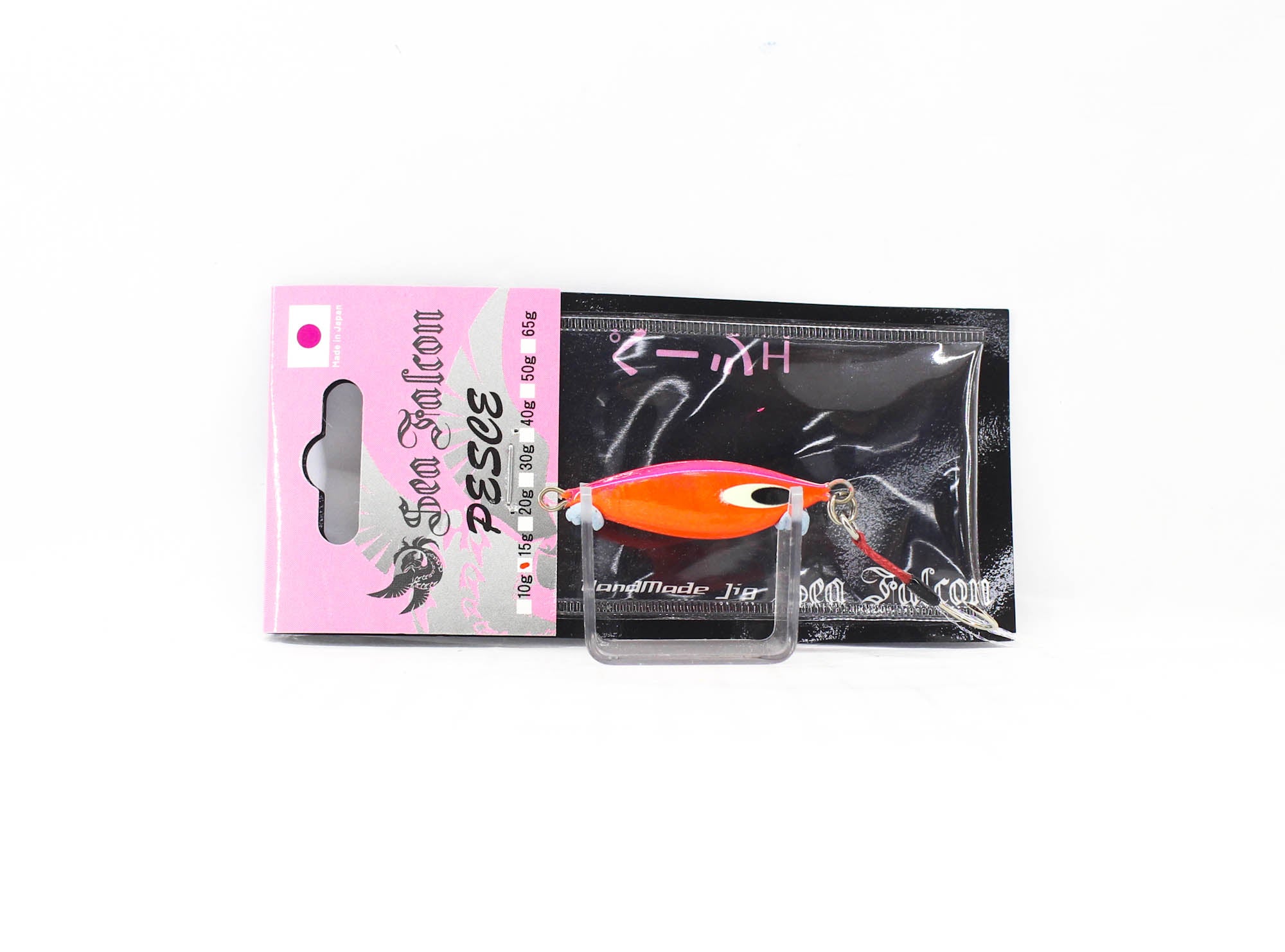 Sea Falcon Metal Jig Pesce 15 grams 07 Pink Orange Zebra Glow (1658)