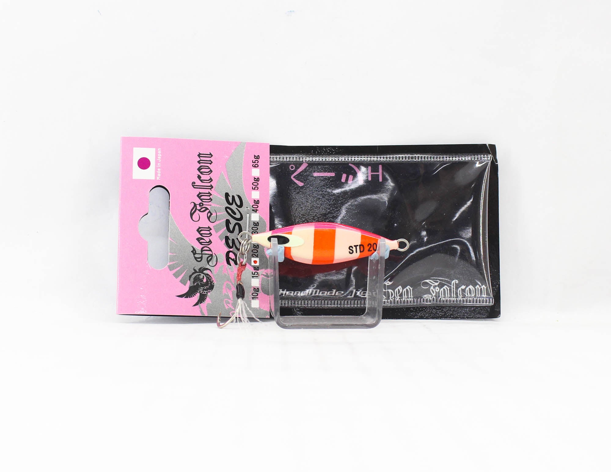 Sea Falcon Metal Jig Pesce 20 grams 07 Pink Orange Zebra Glow (1764)