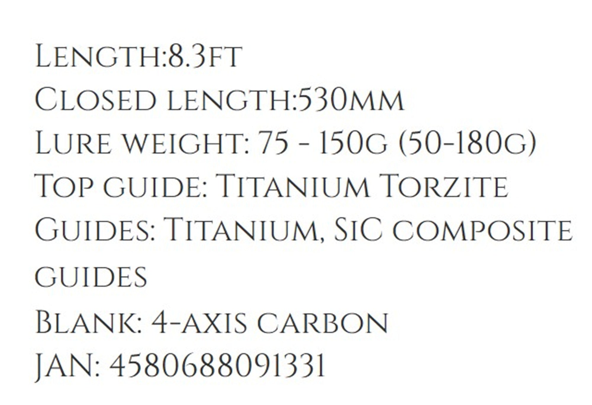 Transcendence Rod Spinning Laulau 83 GT-S Rev 3.0 8.3ft 5 Piece (1331)