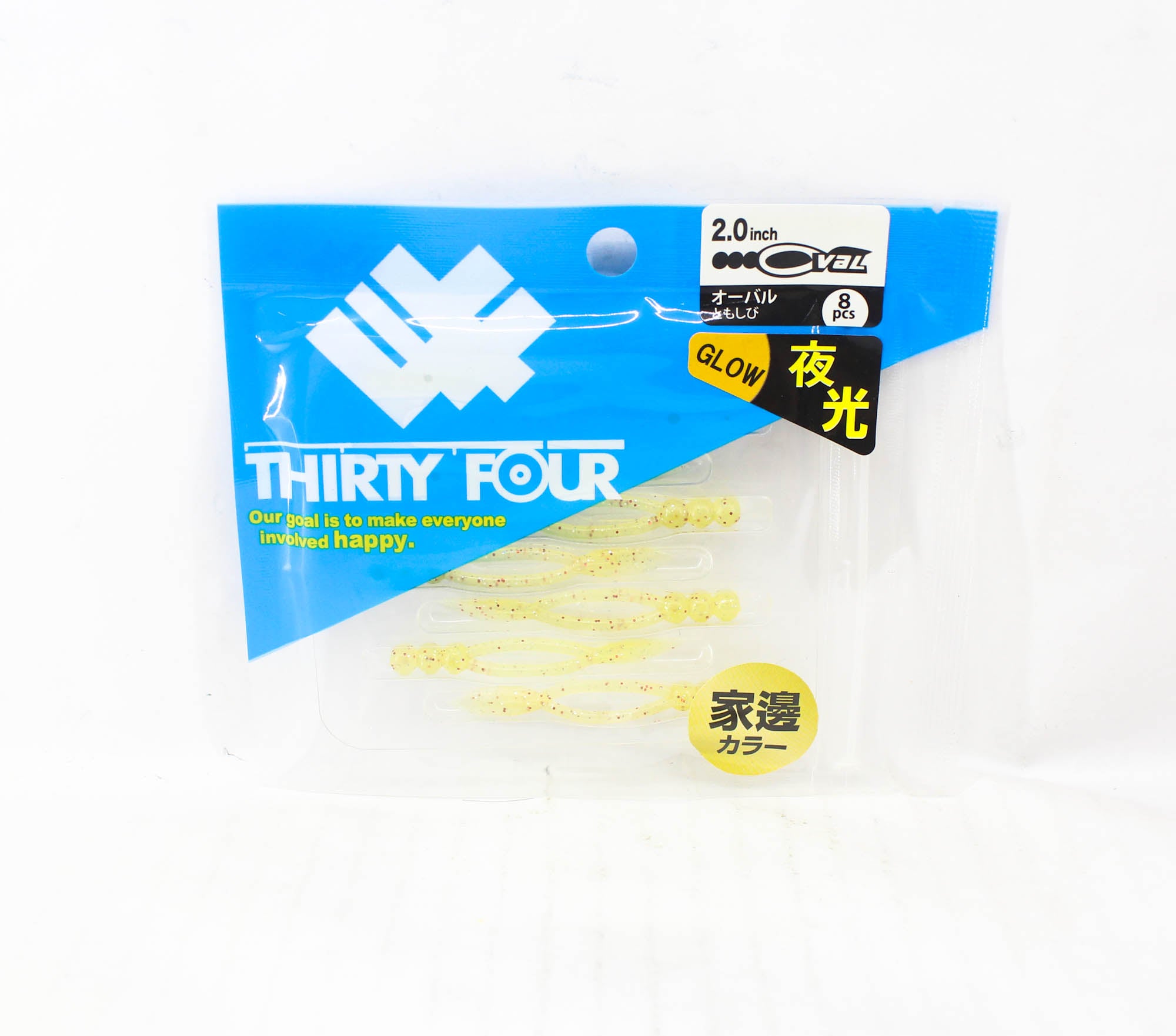 Thirty Four Soft Lure Oval 2.0 Inch 8 per pack Tomoshibi (0376)