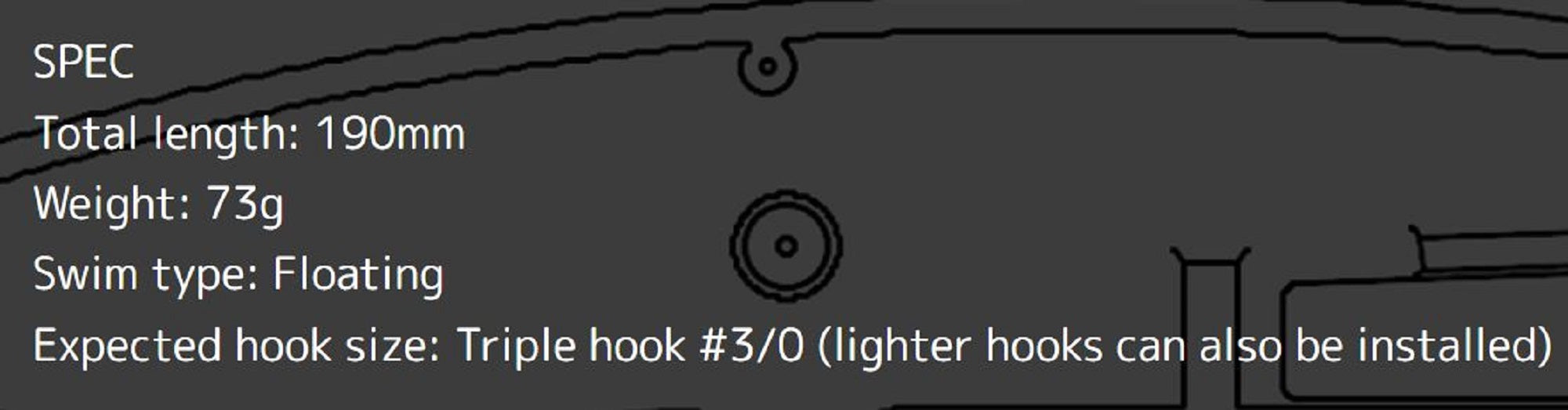 Good Bait Respect 190F 190mm 73 grams Floating Lure 80 Blackberry (0499)