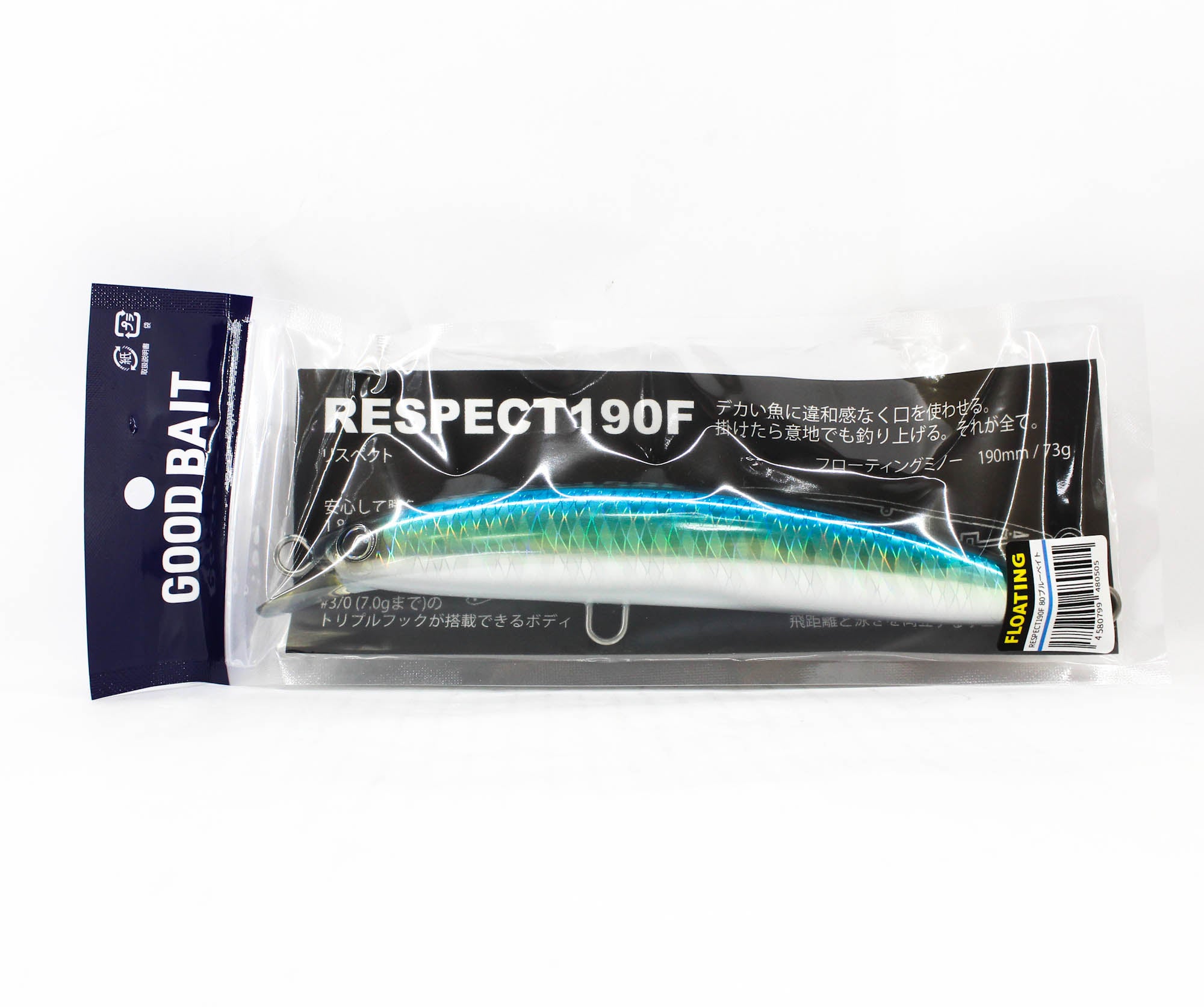 Good Bait Respect 190F 190mm 73 grams Floating Lure 80 Blue Bait (0505)