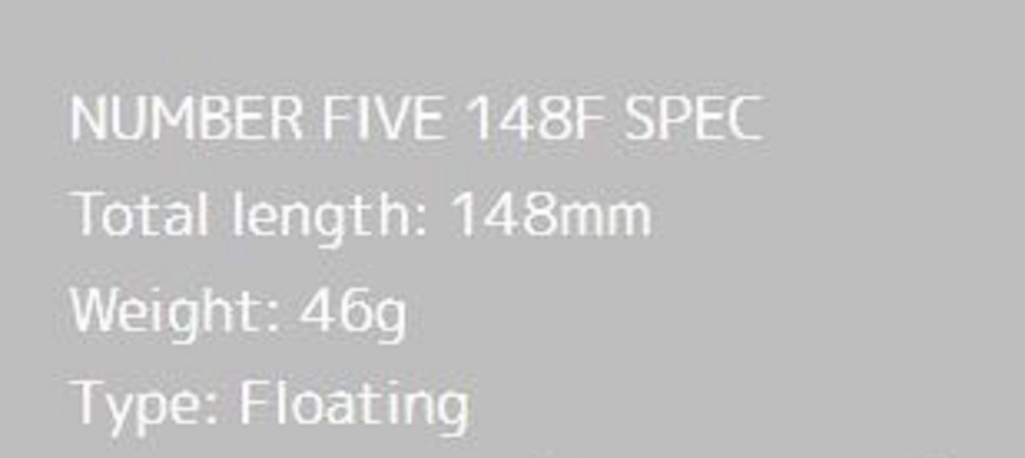 Good Bait Number Five 148F 148mm 46 grams Floating Lure Switch Chart (0895)