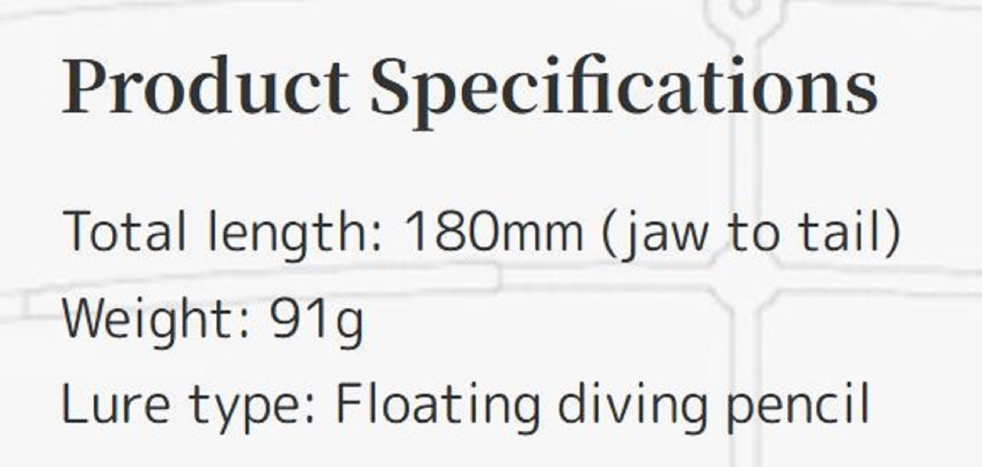 Good Bait BnD 180F 180mm 91 grams Floating Lure Switch Chart (1236)