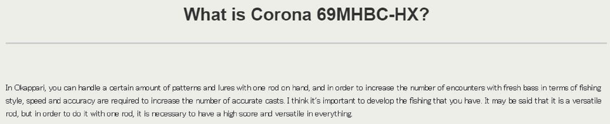 Sale Tulala Rod Baitcast Corona 69 MHBC-HX (1272)