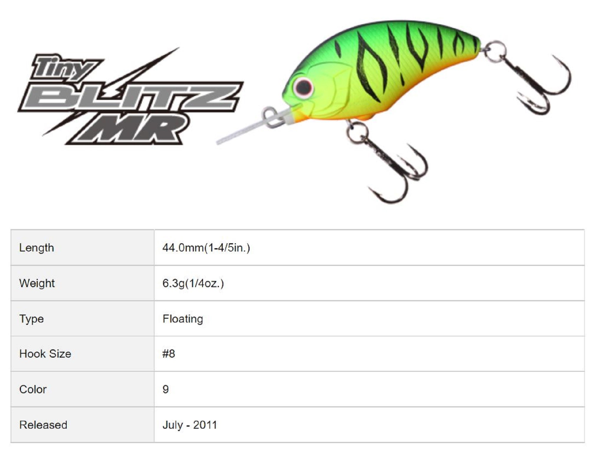 OSP Blitz Tiny MR 44 mm 6.3 grams Floating Lure H-03 (1364)