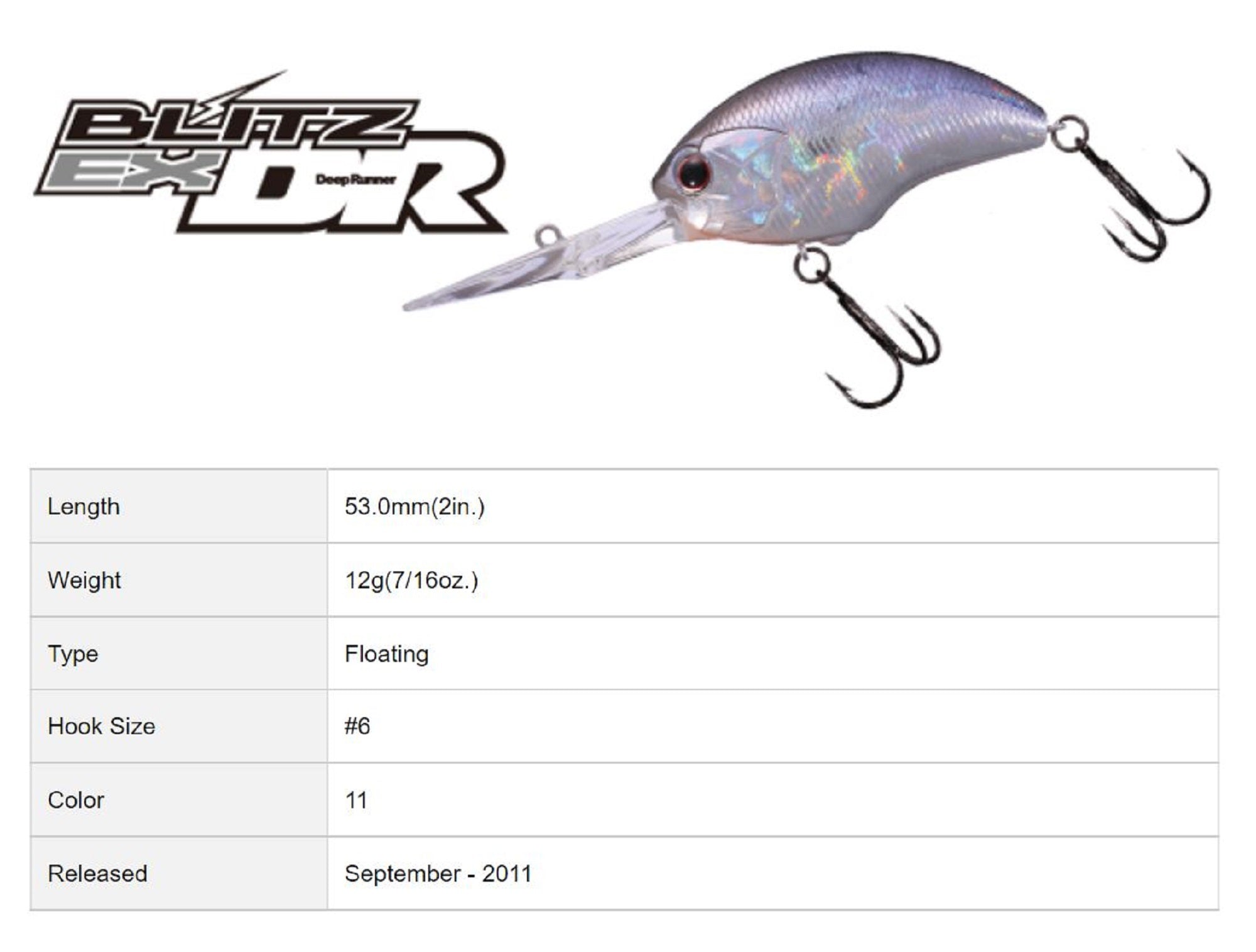 OSP Blitz EX DR 53 mm 12 grams Floating Lure P-23 (1937)