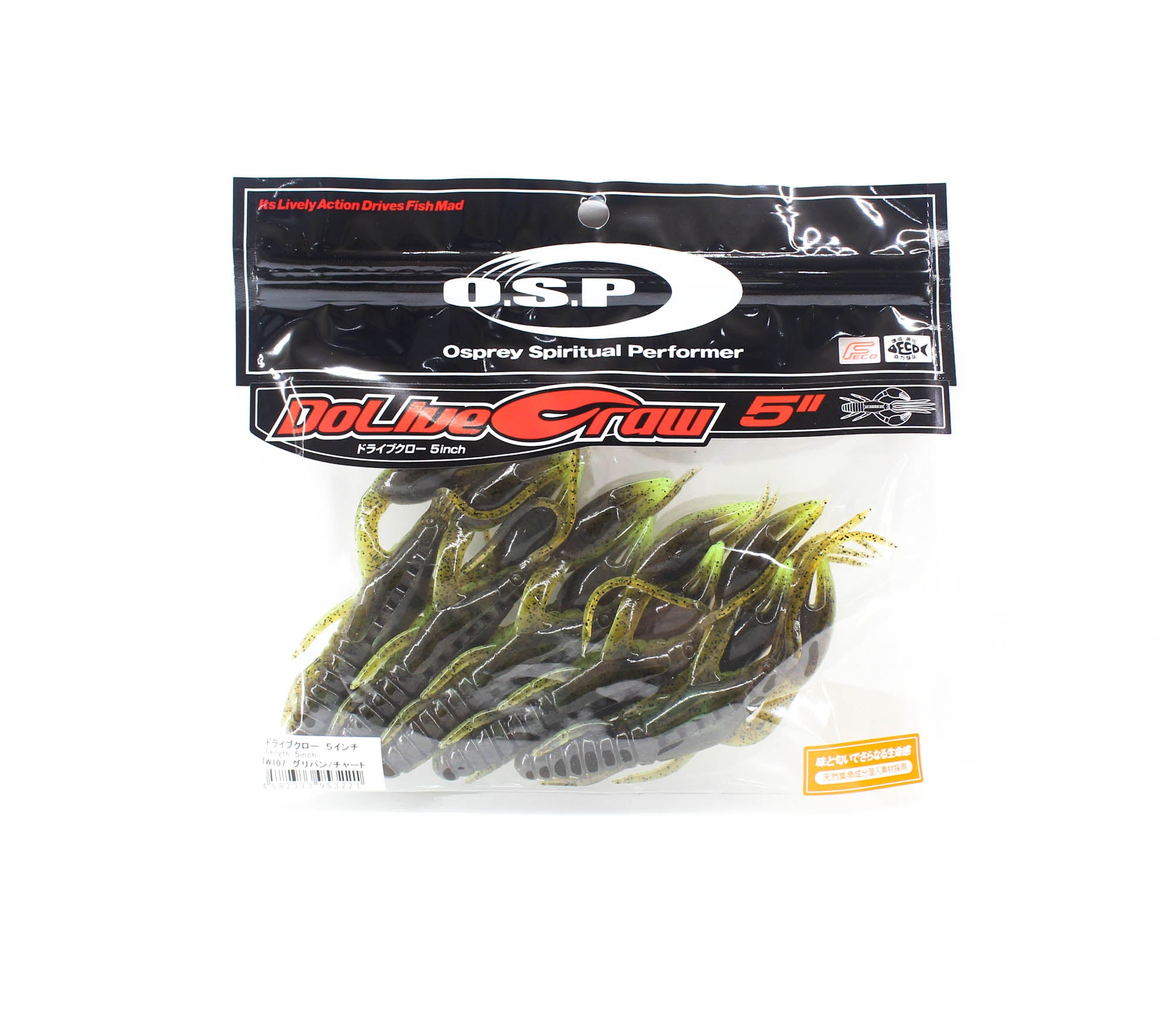 OSP Soft Lure Dolive Craw 5 Inches TW-107 (3221)