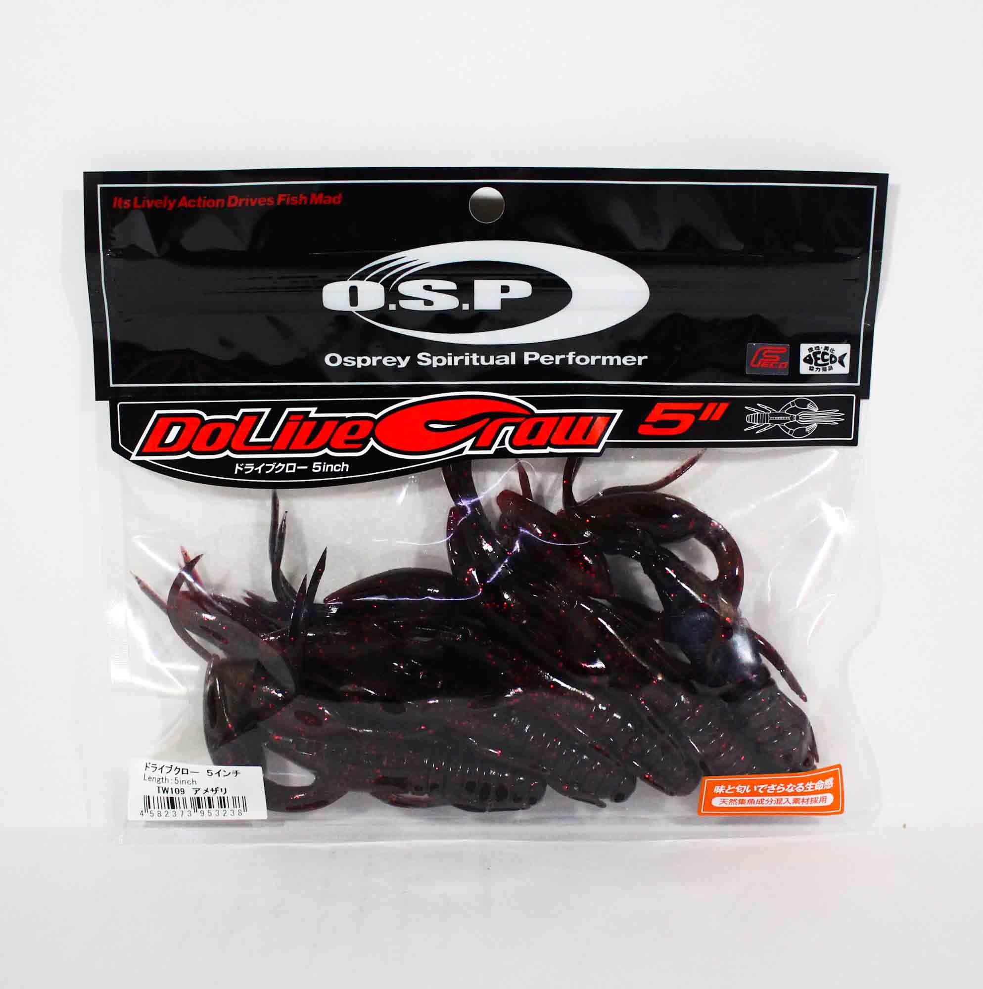 OSP Soft Lure Dolive Craw 5 Inches TW-109 (3238)