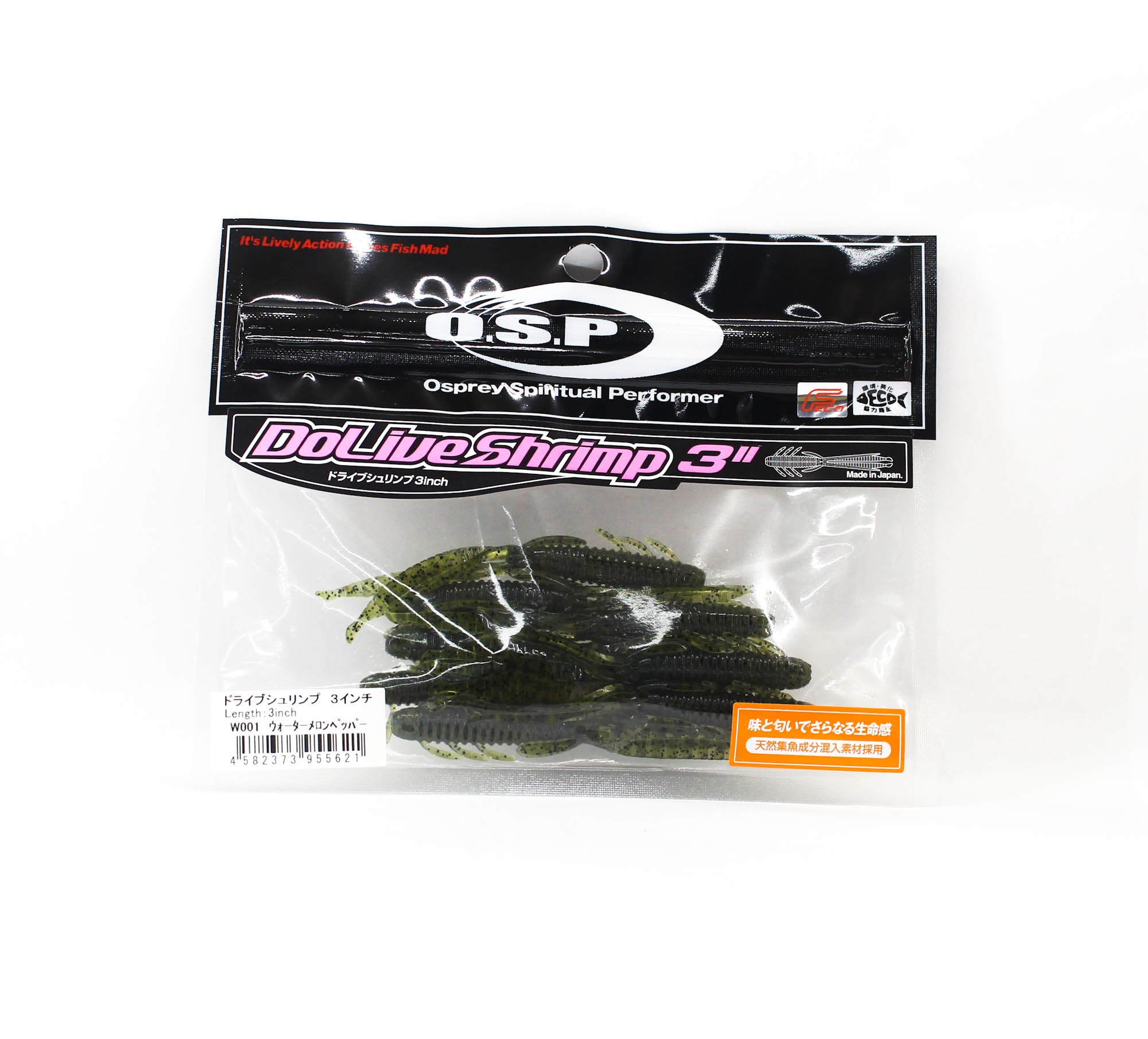 OSP Soft Lure Dolive Shrimp 3 Inches W-001 (5621)
