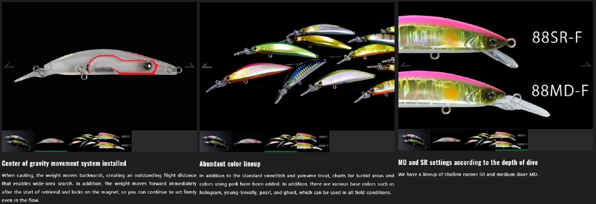 Jackall Timon Tricoroll GT 72 MD-F Floating Lure Gold Ayu (4439)