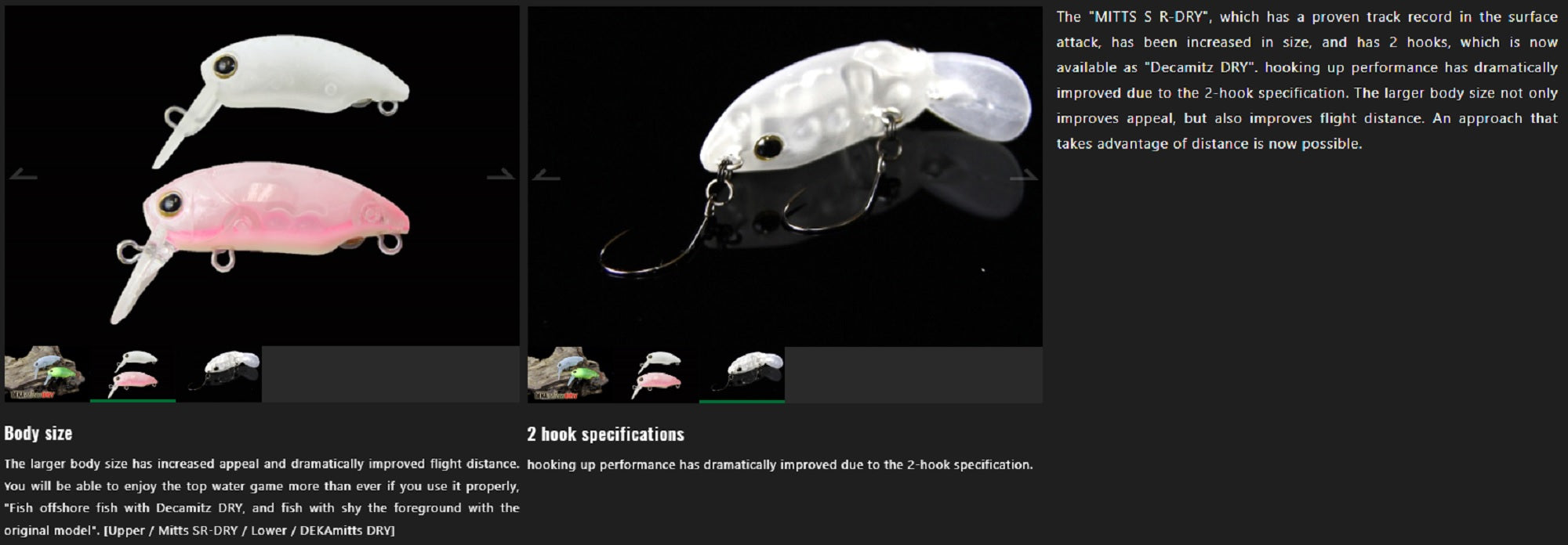 Jackall Deka Mitts Dry 33 mm 2.1 grams Floating Lure Tackey Neon (5658)