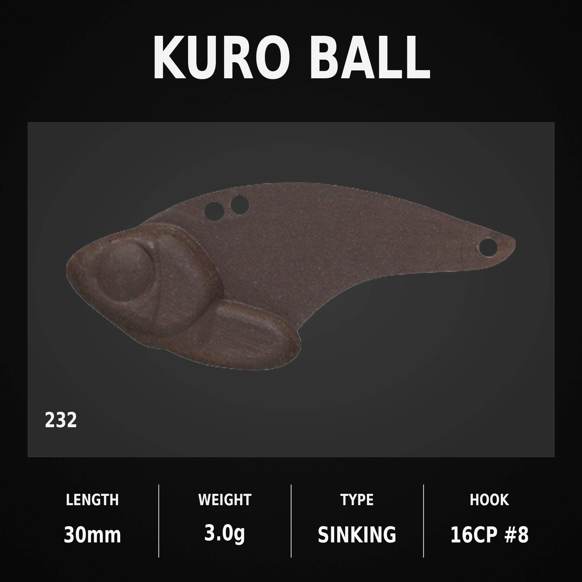 Jackall Kuro Ball 3.0 grams Sinking Lure 232 (5534)