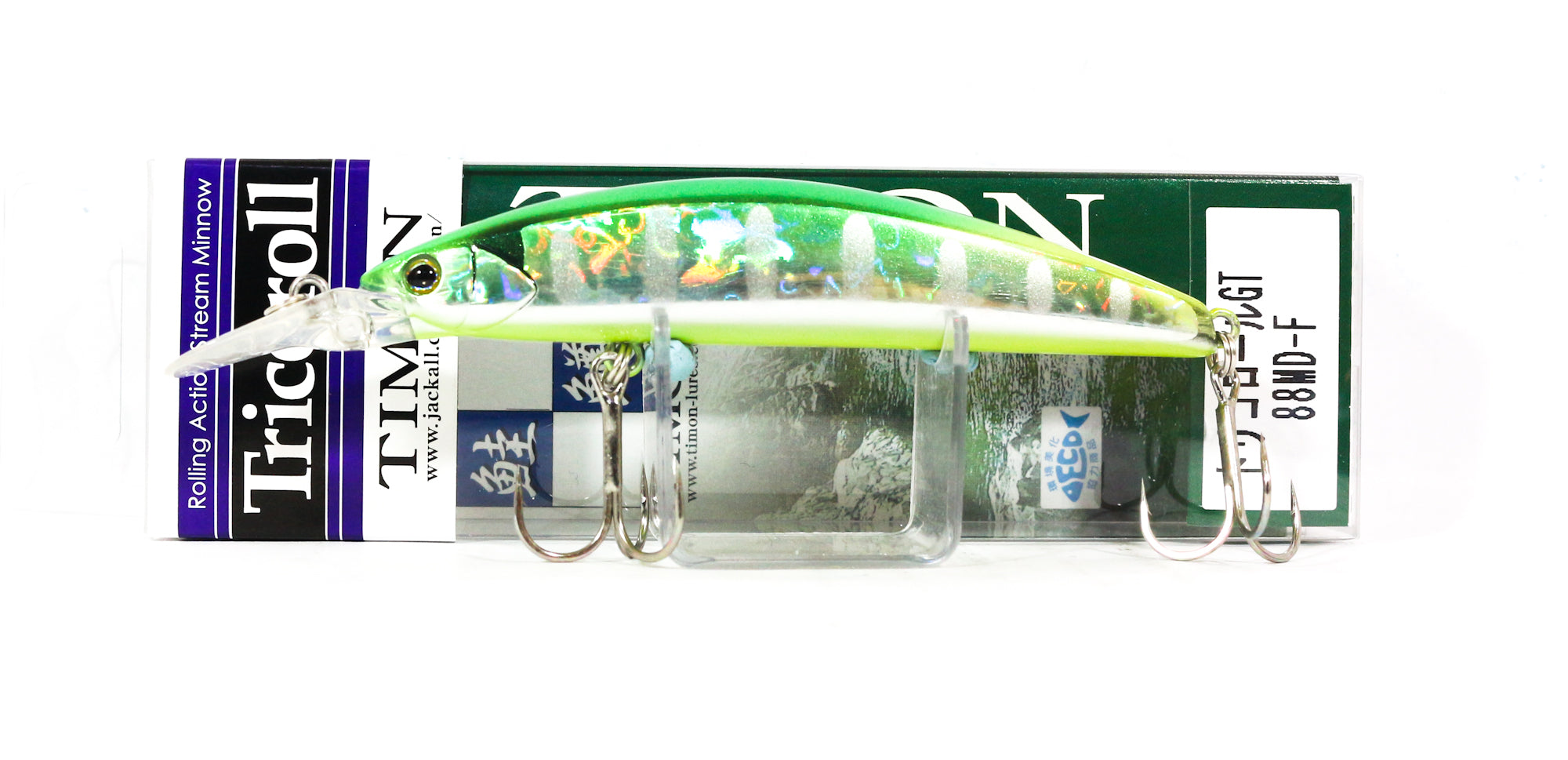 Jackall Timon Tricoroll GT 88 MD-F Floating Lure Flash Green Back (9181)