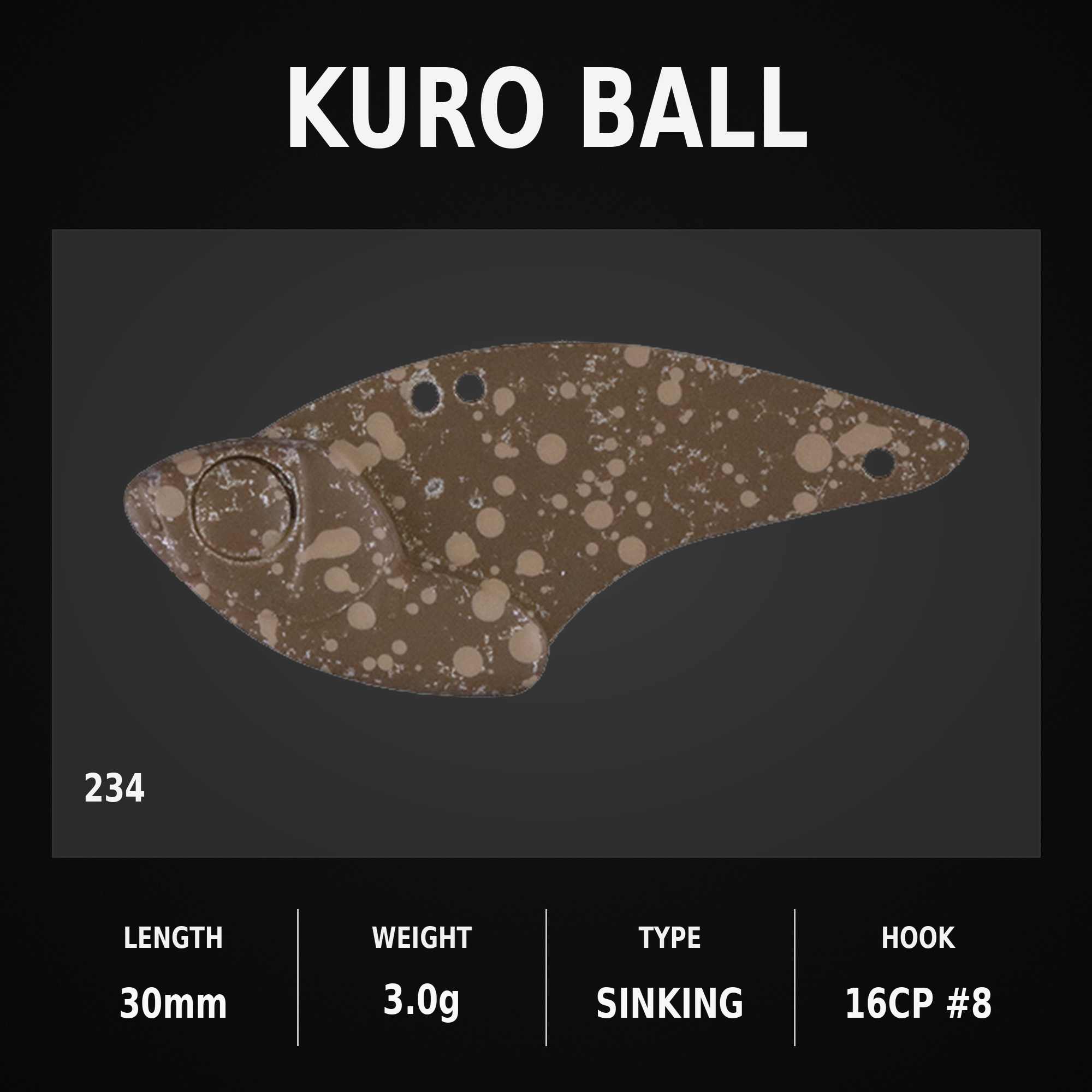 Jackall Kuro Ball 3.0 grams Sinking Lure 234 (9679)