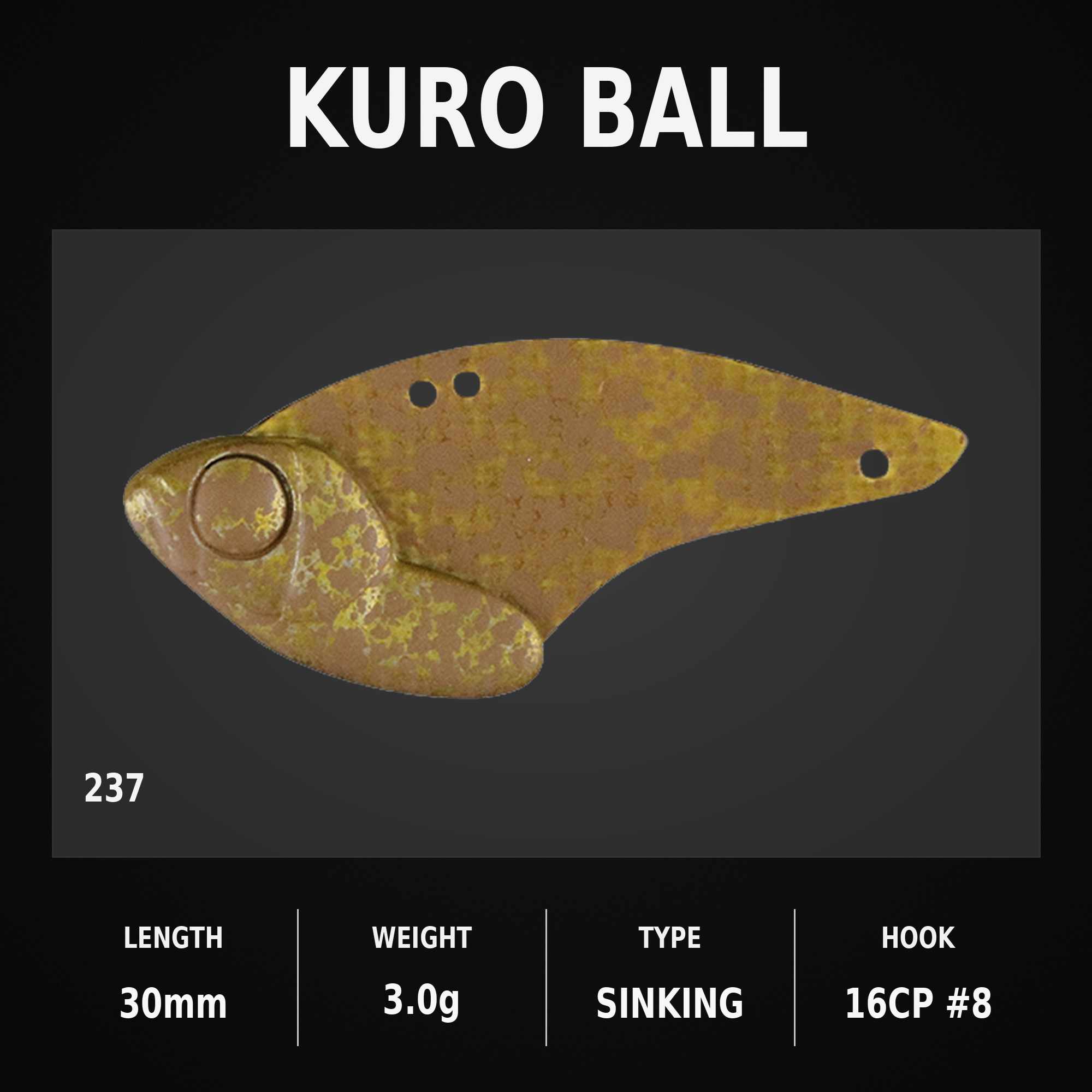 Jackall Kuro Ball 3.0 grams Sinking Lure 237 (9709)