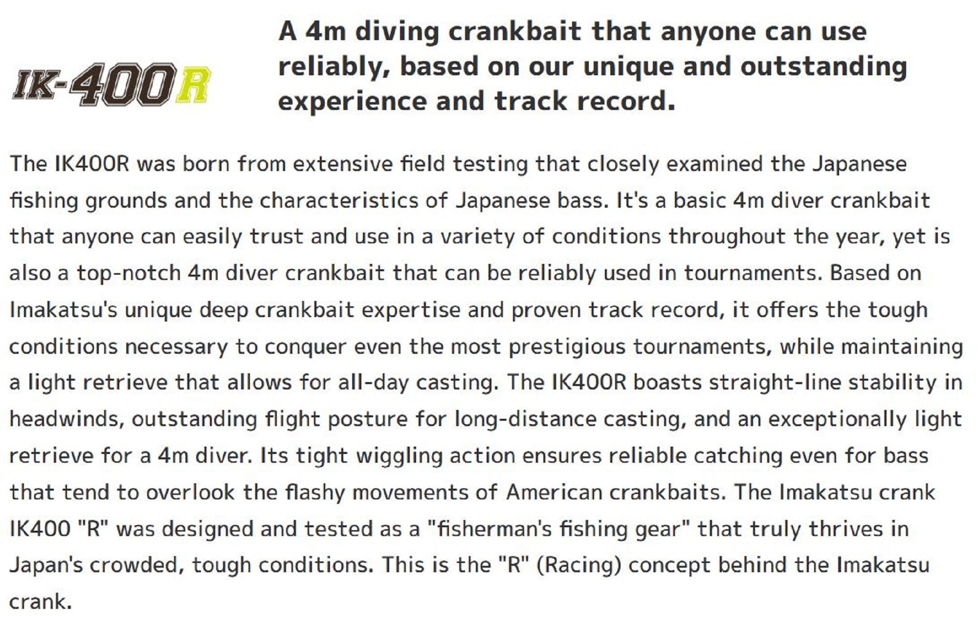 Imakatsu IK 400R Mozaic 63 mm 18 grams Floating Lure 995 (3947)