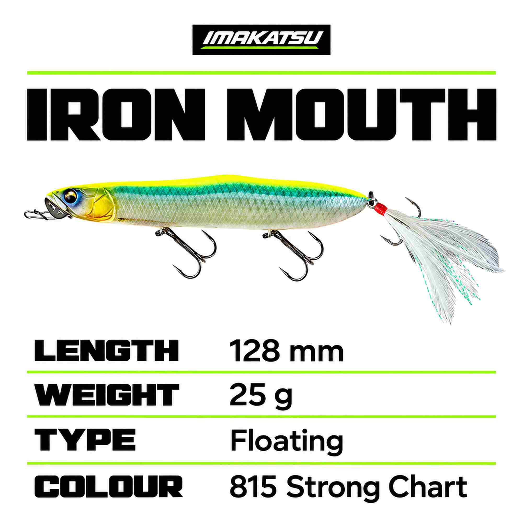 Imakatsu Iron Mouth 128mm 25 grams Floating Lure 815 (5637)