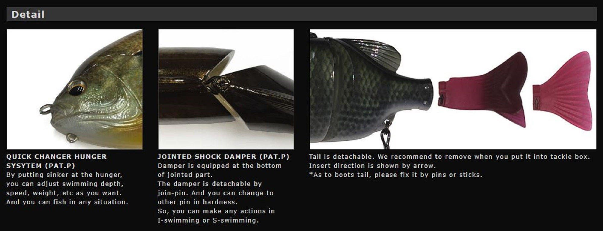 Imakatsu Gillroid Boots Tail 157 mm 2.6 oz Floating Lure 548 (6504)