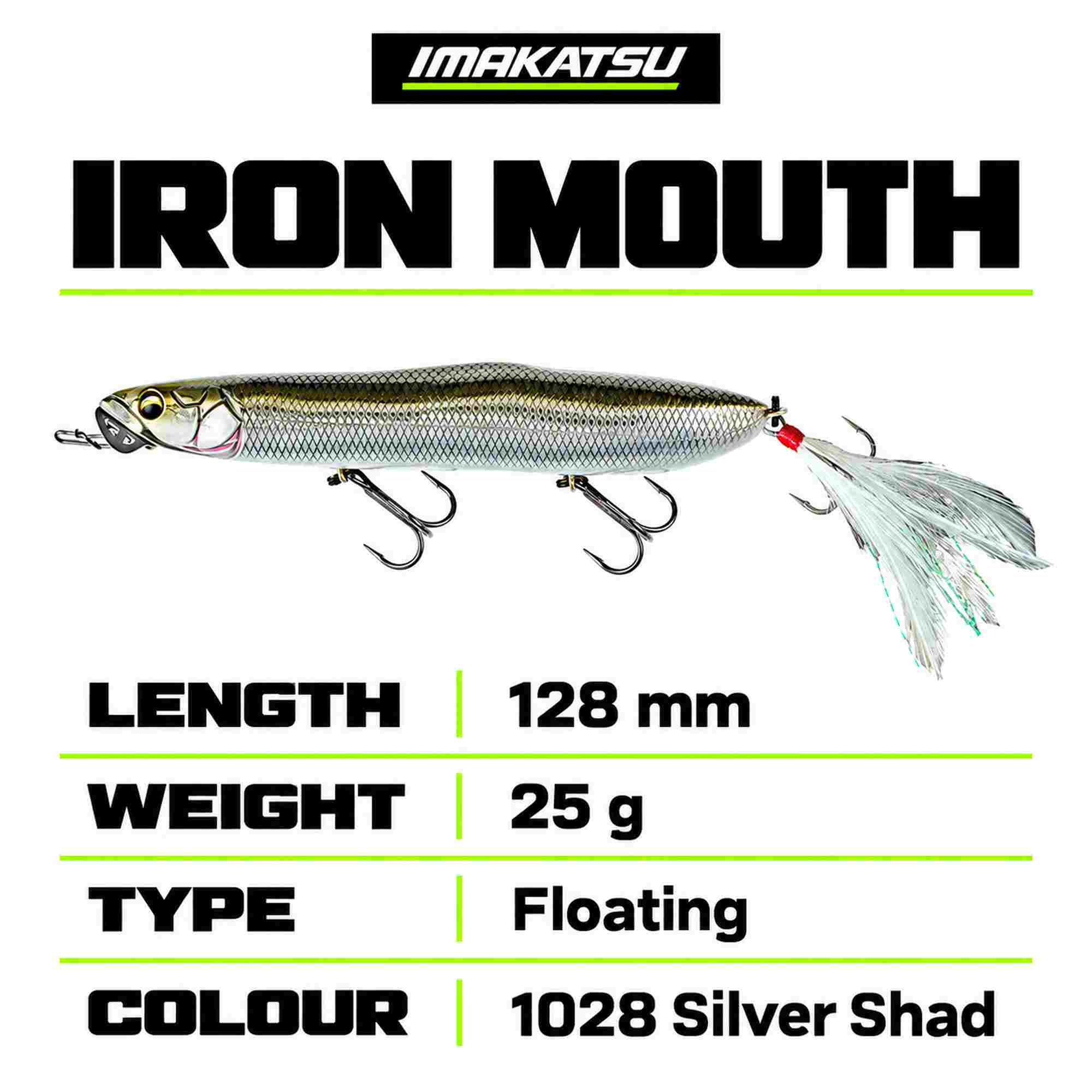 Imakatsu Iron Mouth 128mm 25 grams Floating Lure 1028 (8188)