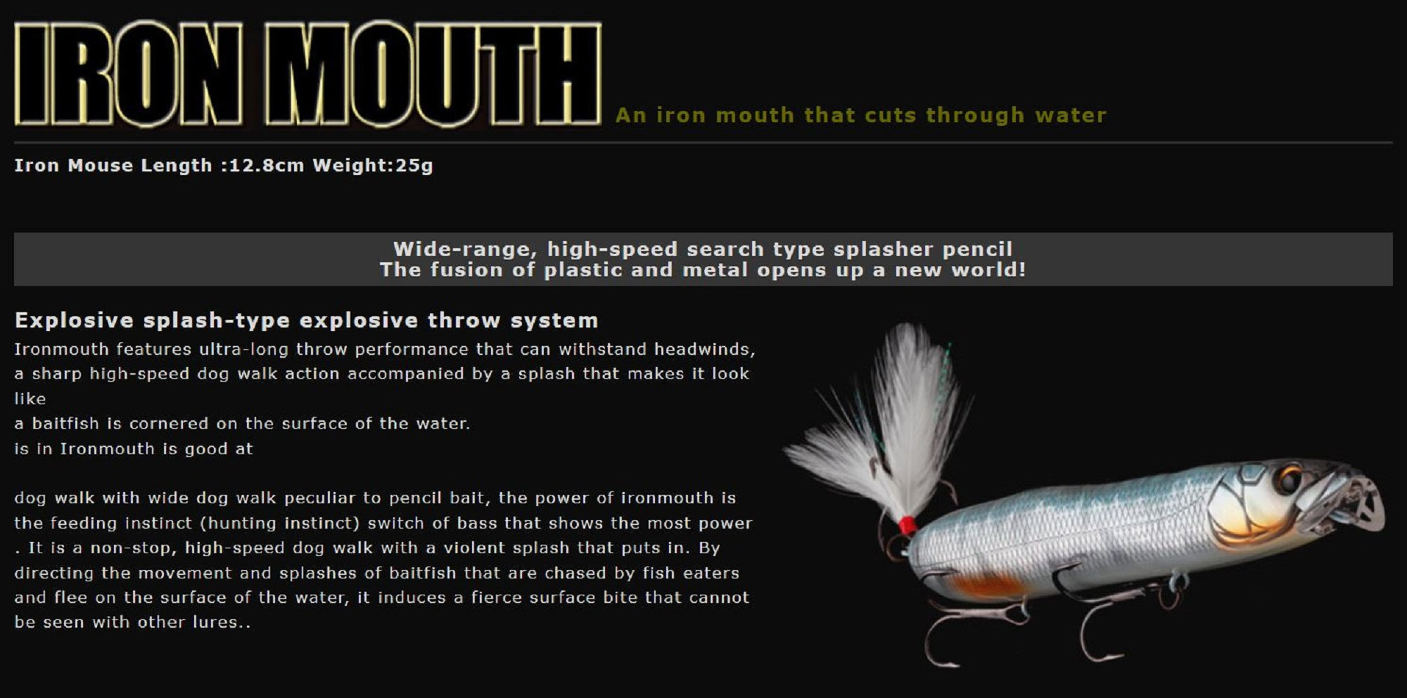 Imakatsu Iron Mouth 128 mm 25 grams Floating Lure 701 (8218)
