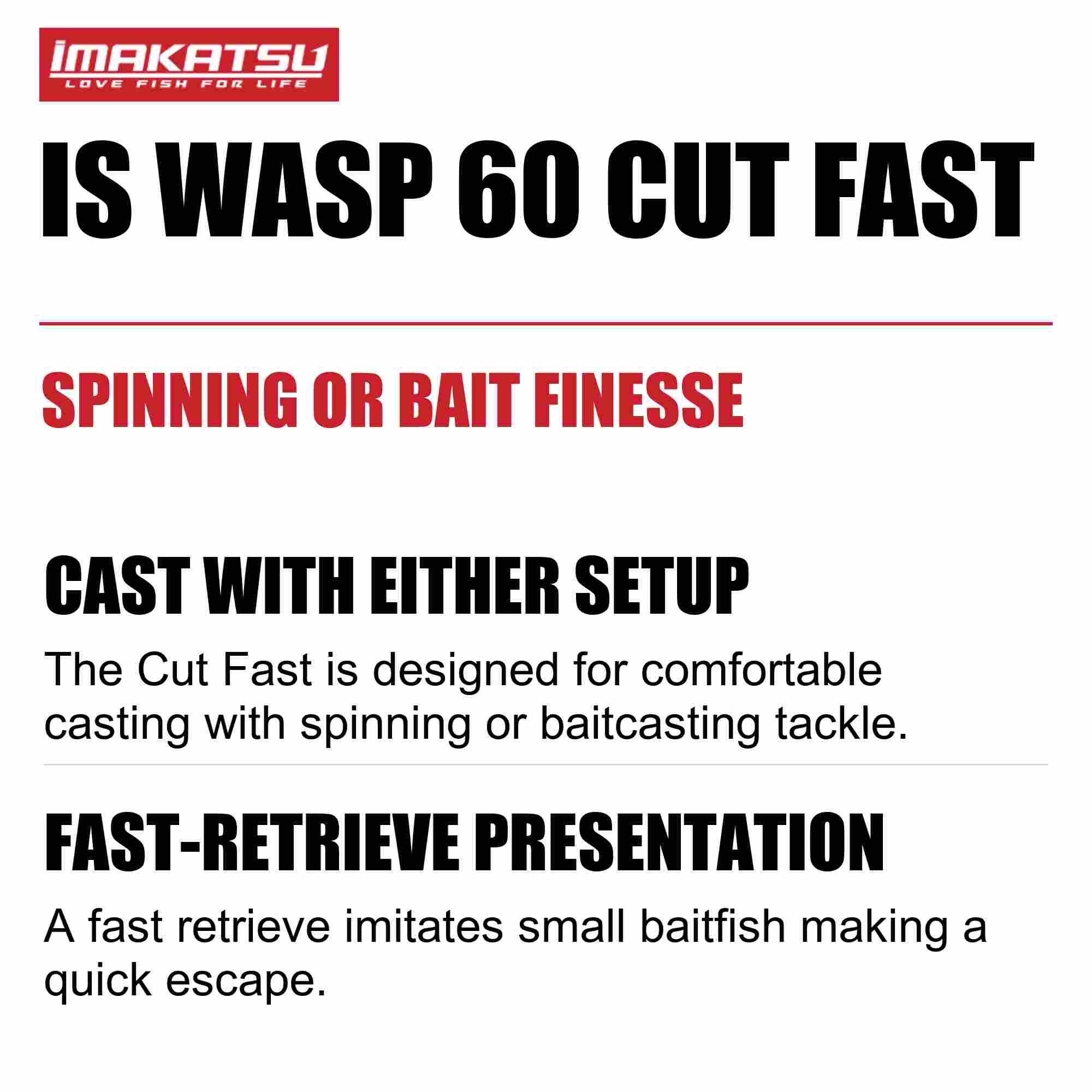 Imakatsu IS Wasp 60 Cutfast Suspend Lure 1007 (6489)