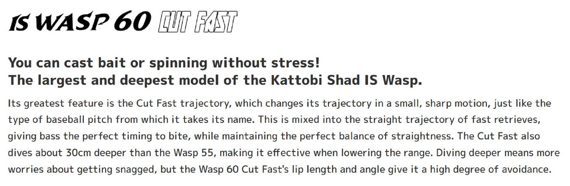 Imakatsu IS Wasp 60 Cutfast 3DR Suspend Lure 875 (6502)