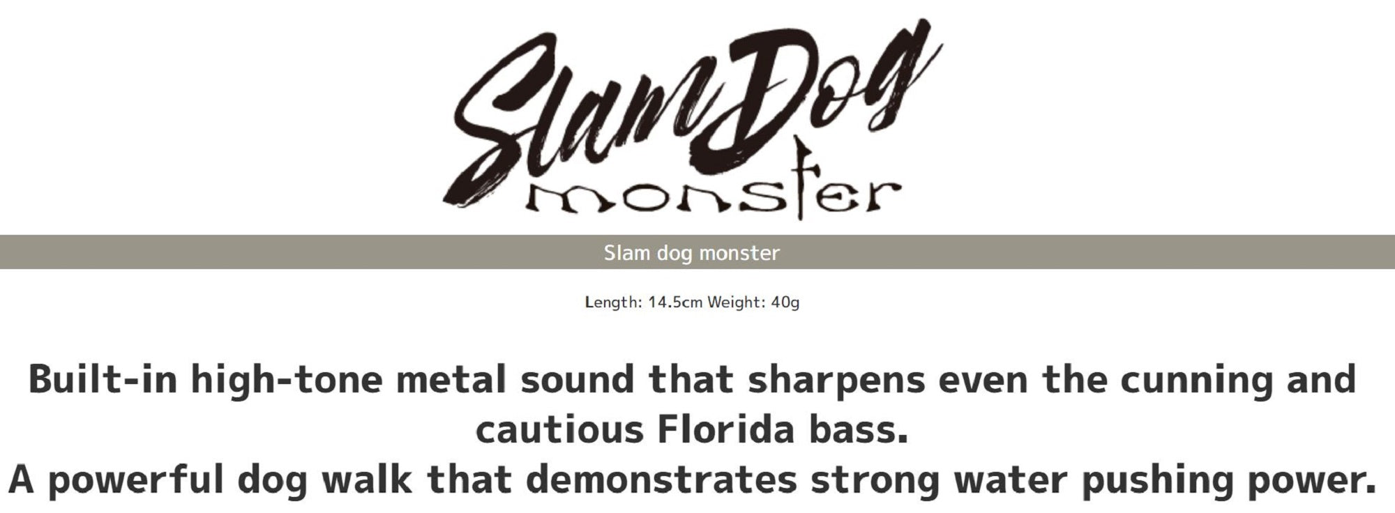 Imakatsu Slam Dog 3D Realism 145 mm 40 grams Floating Lure 297 (6694)