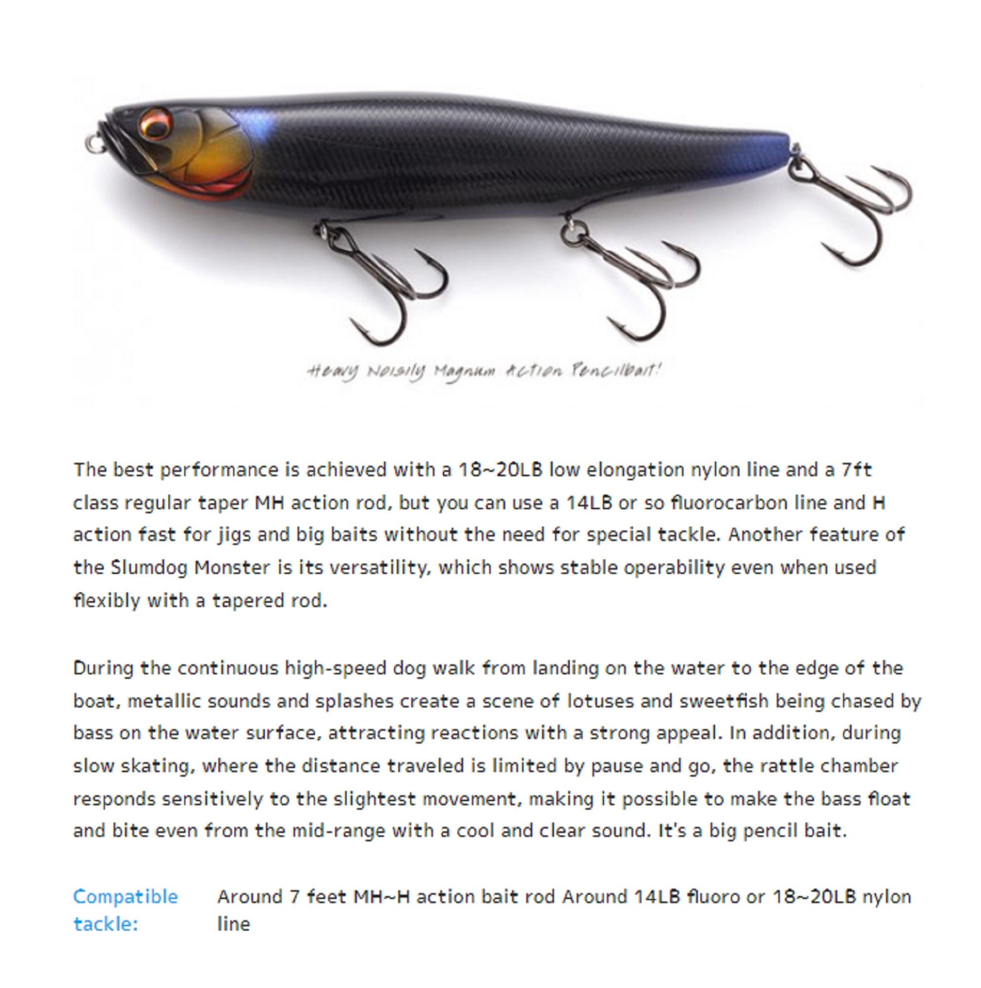 Imakatsu Slam Dog 3D Realism 145 mm 40 grams Floating Lure 619 (6724)