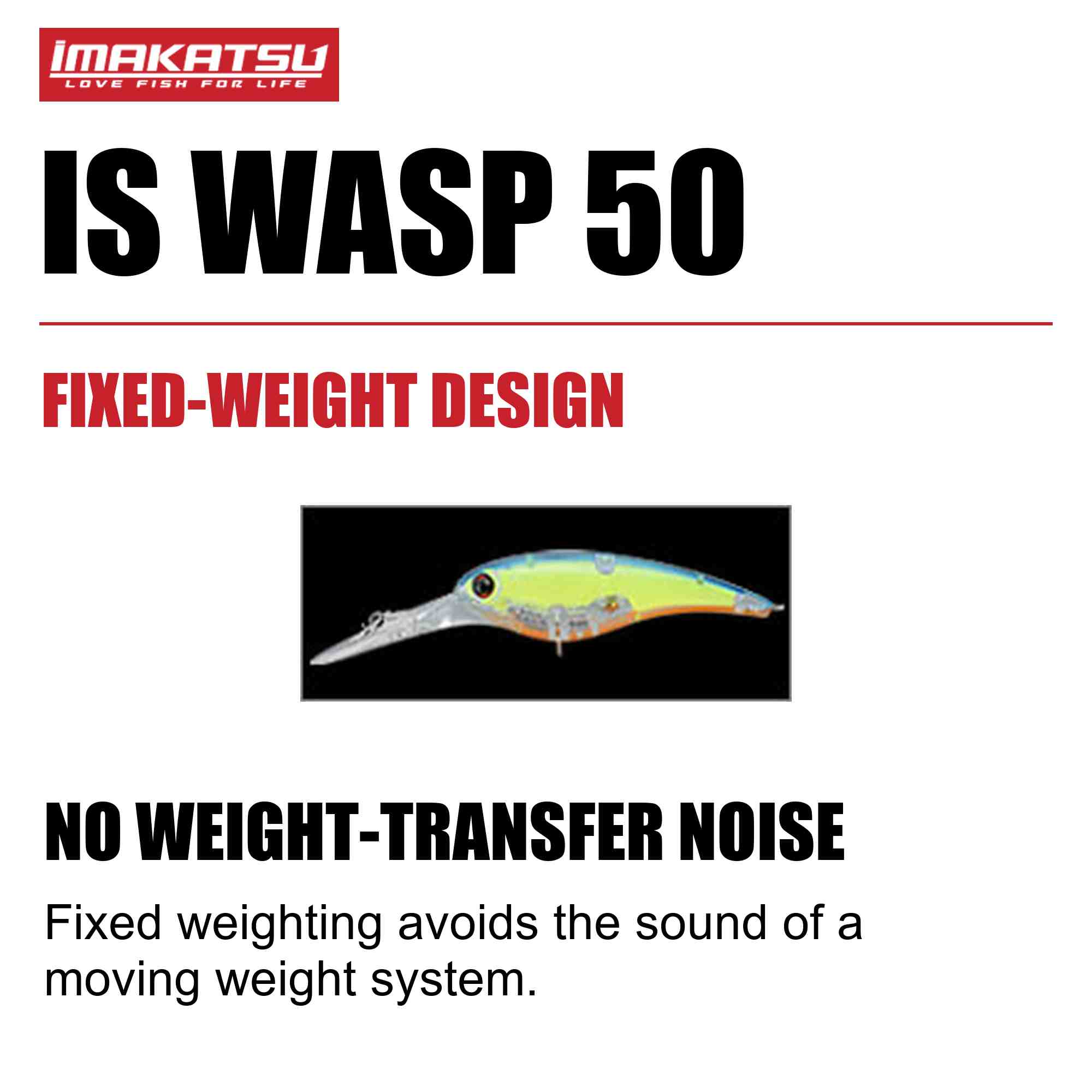 Imakatsu IS Wasp 50 Suspend Lure 100 (9848)