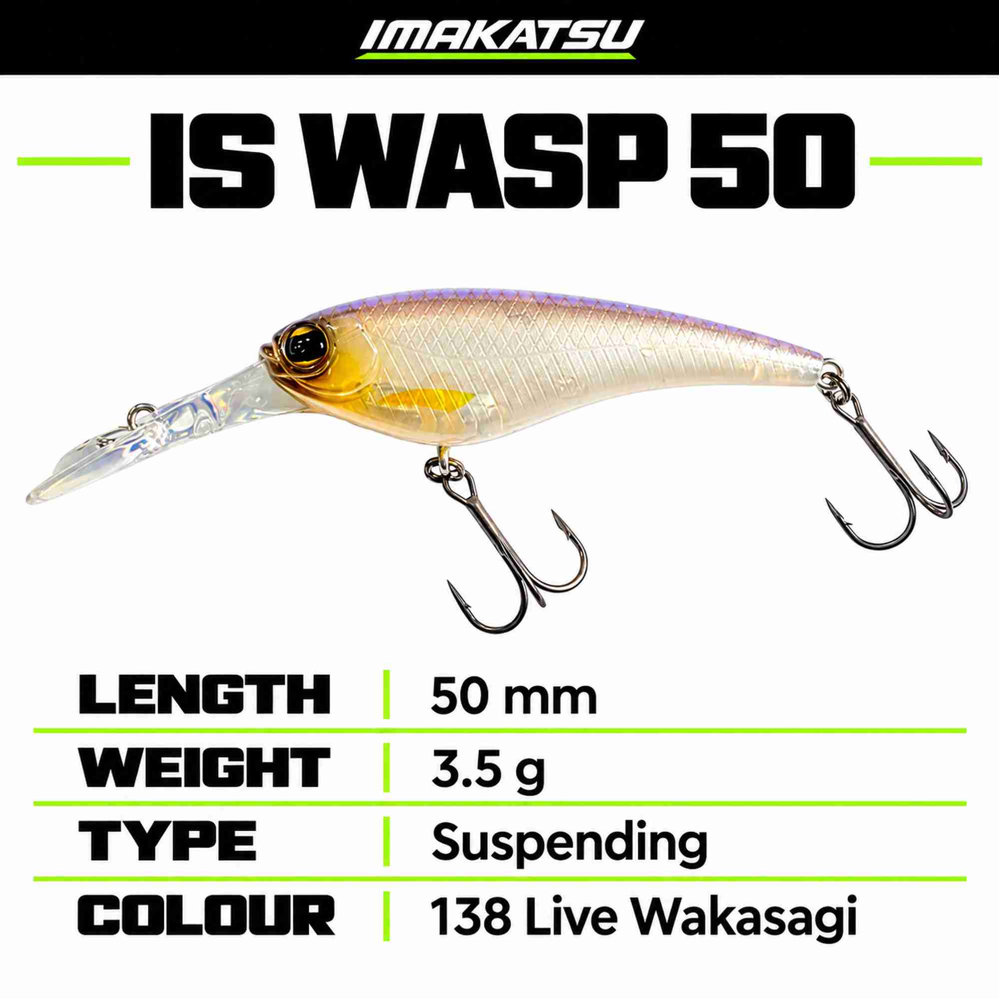 Imakatsu IS Wasp 50 Suspend Lure 138 (9909)