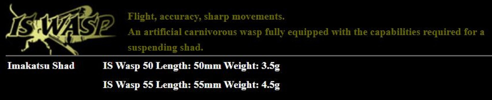 Imakatsu IS Wasp 50 Suspend Lure 116 (9954)