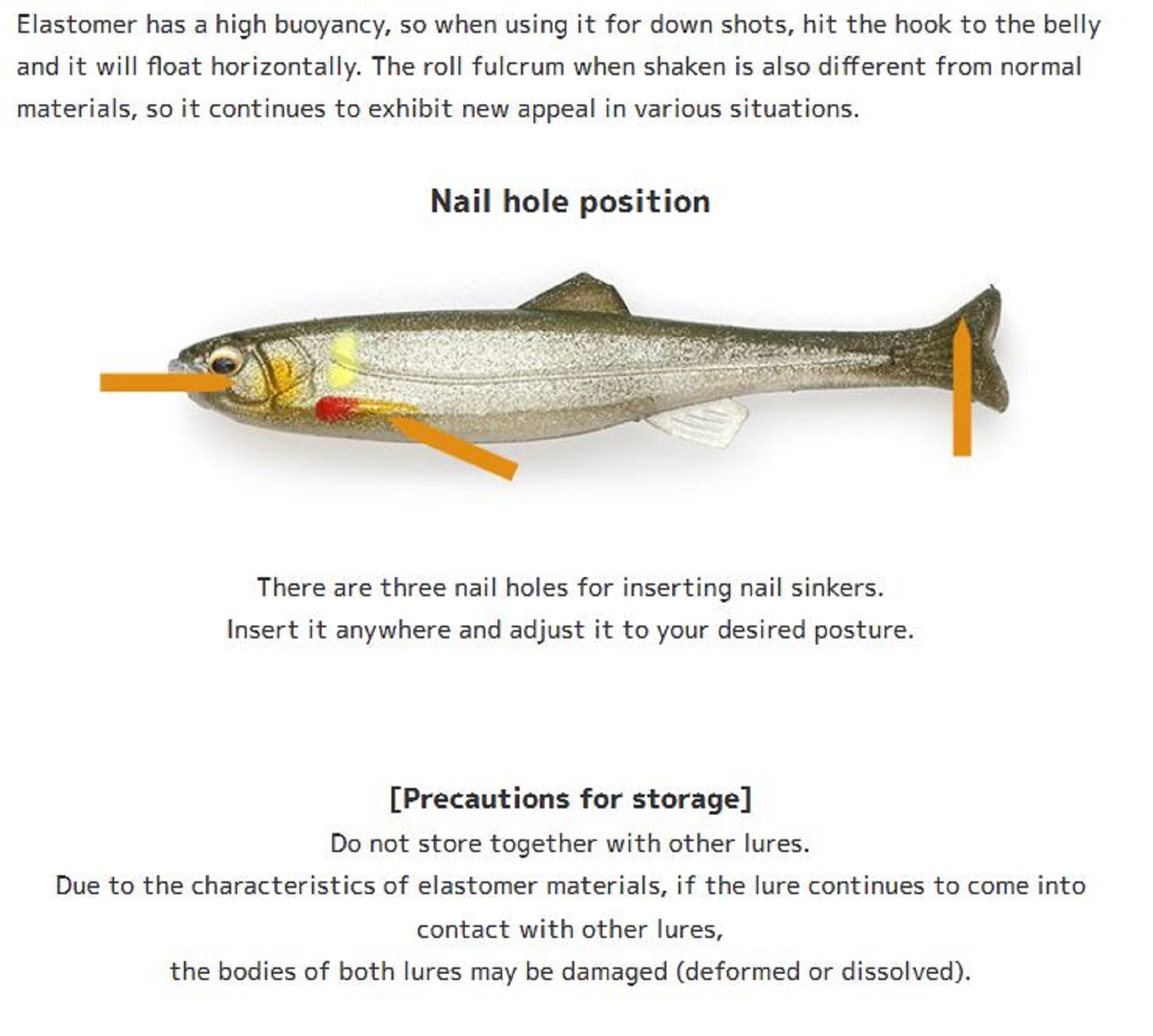 Imakatsu Soft Lure Huddle Fat Fry Elastomer 2.8 Inch 4/pack S-377 (6555)