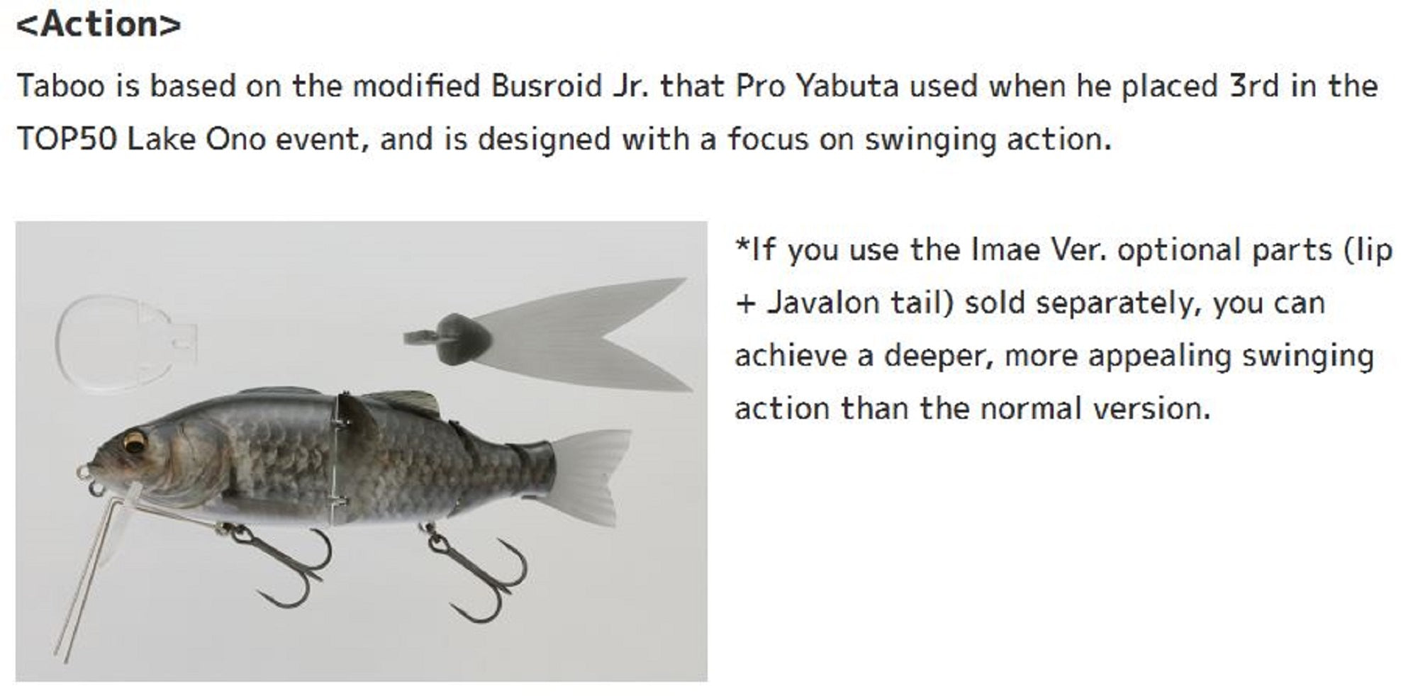 Imakatsu IK Bassoid JR Taboo 140mm Floating Lure 960 (7083)
