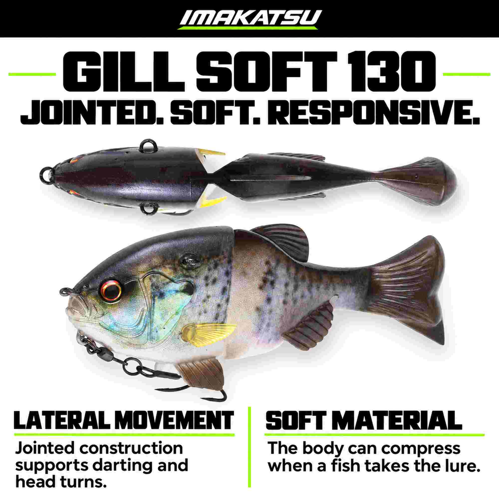Imakatsu Soft Lure Gil Soft 130 Floating 3DR S-614 (0557)