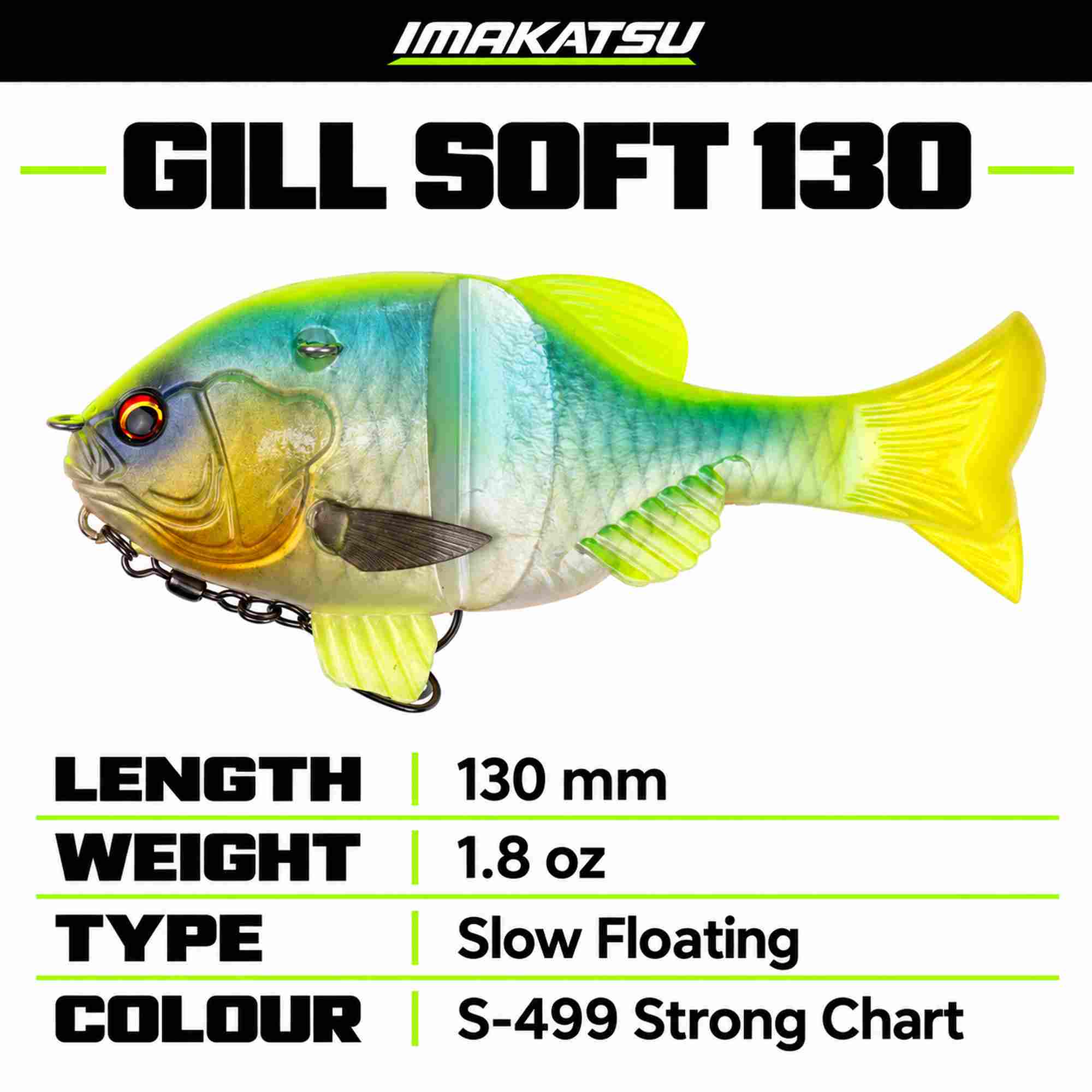 Imakatsu Soft Lure Gil Soft 130 Floating Eco S-499 (0656)