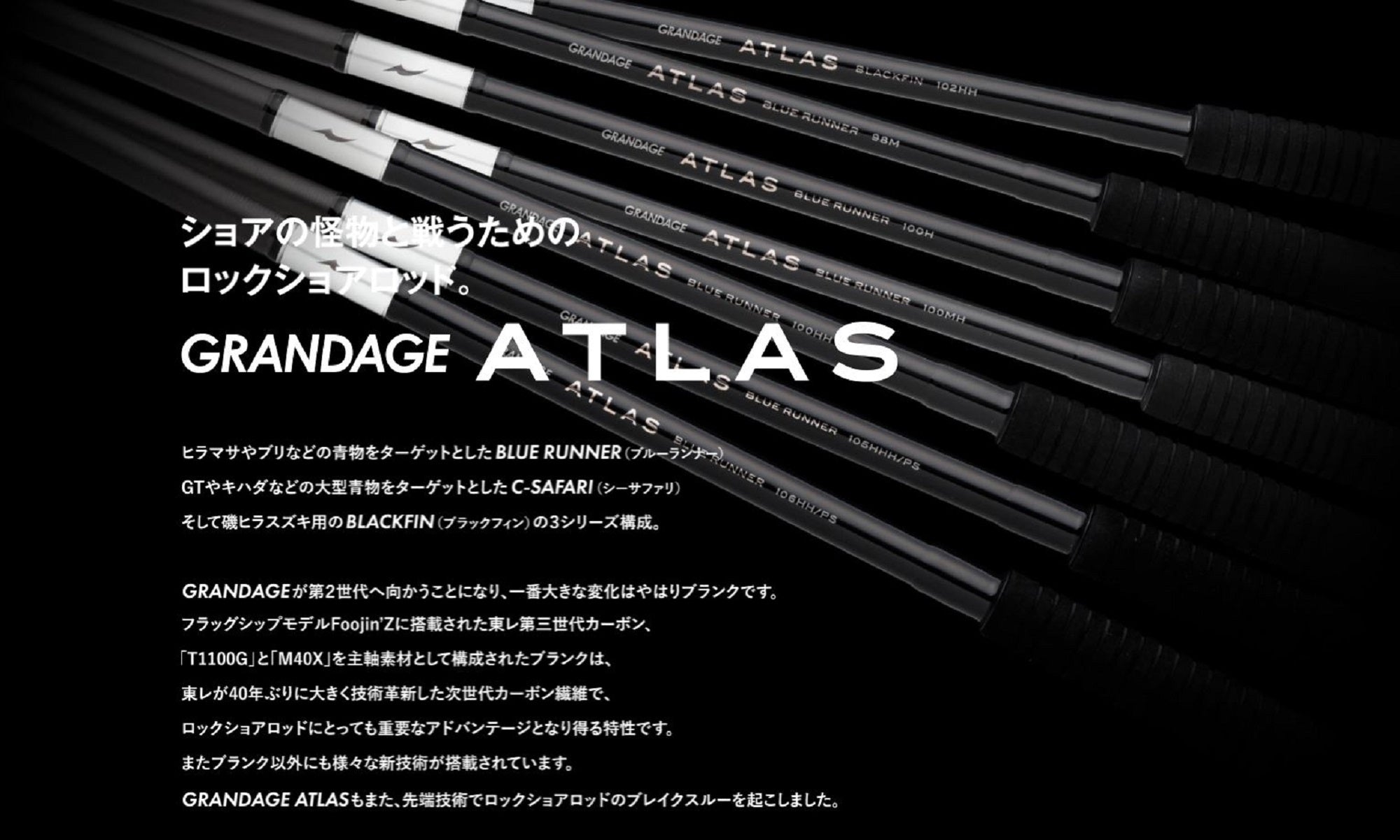 Apia Rod Spinning Grandage Atlas Bluerunner 100H (2546)