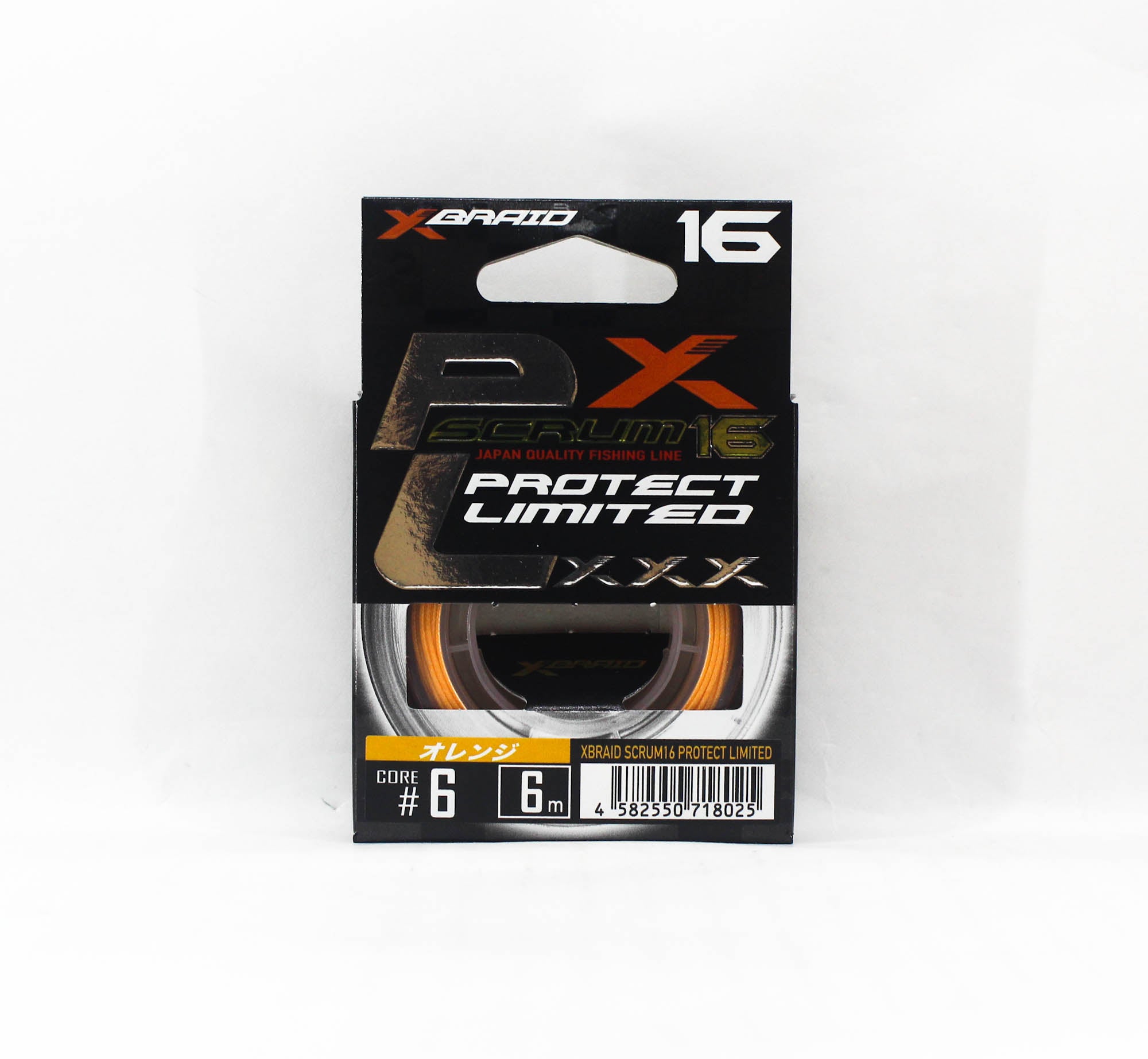 YGK Scrum Assist Line 16 Braid Protect Limited 6m Size 6 Orange (8025)