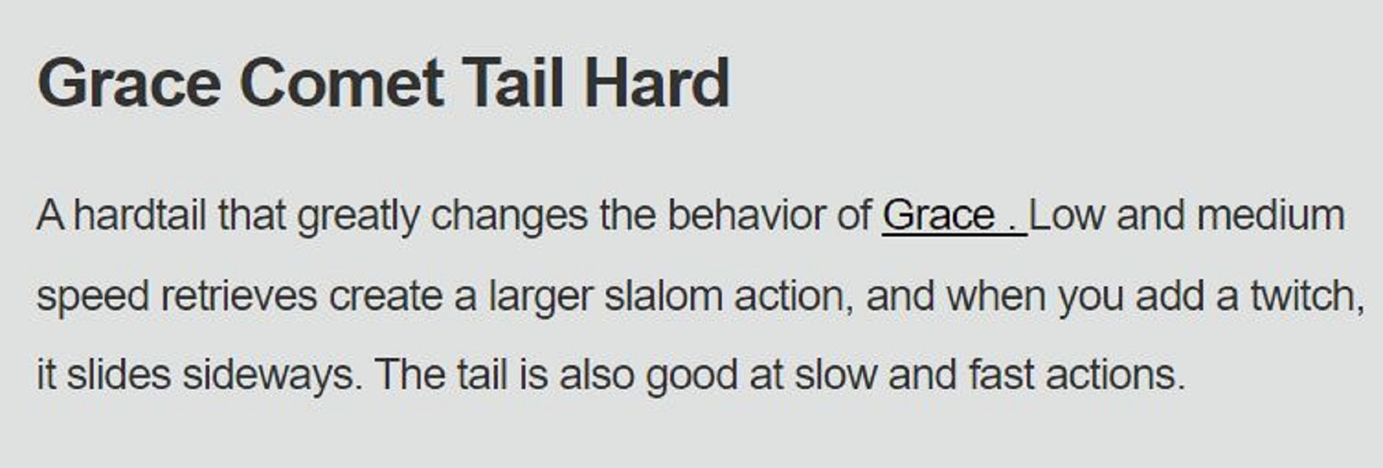 Galapagos Grace 240 Commet Spare Tail Chart Hard (1471)