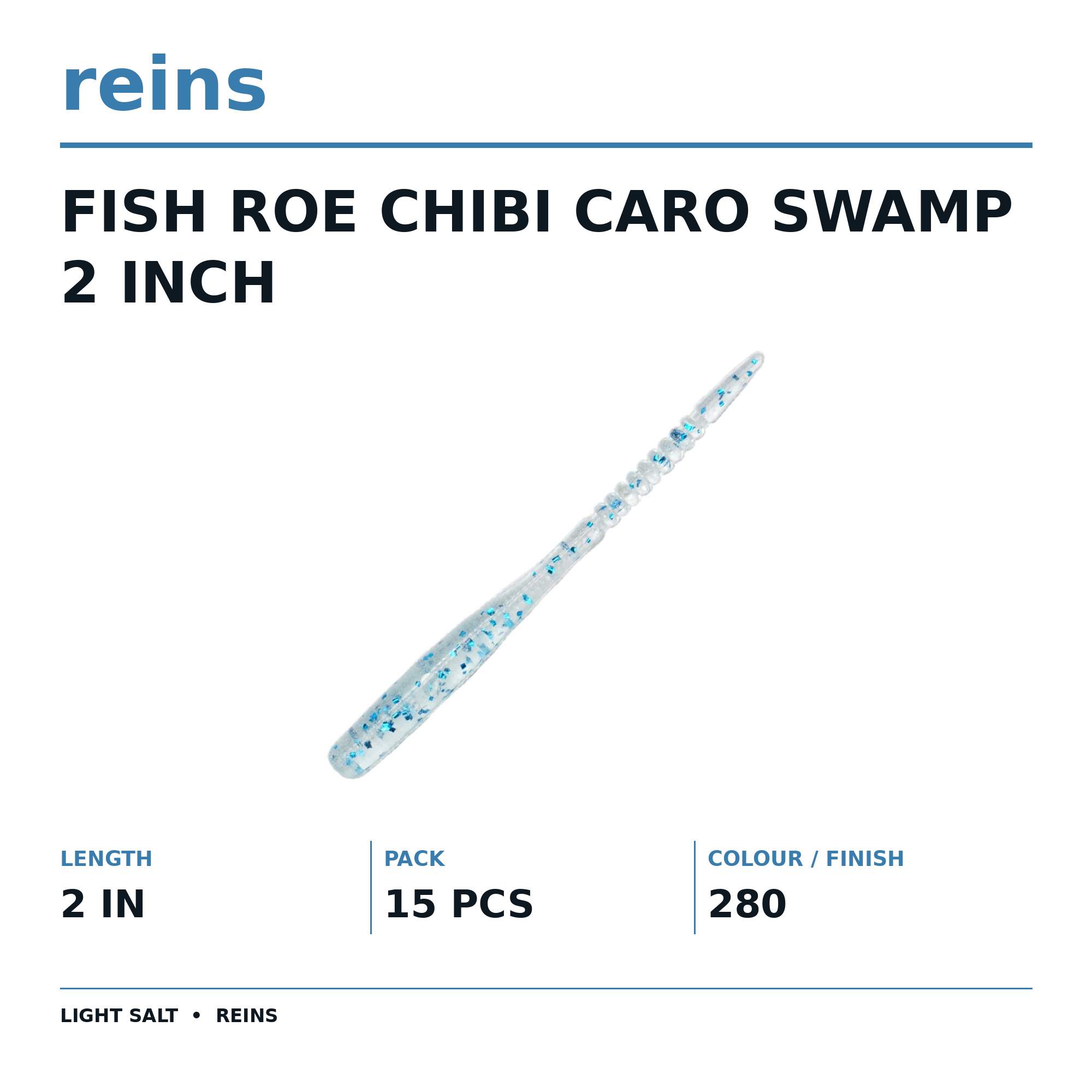 Reins Soft Plastic Fish Roe Chibi Caro Swamp 2 Inch 15 pieces 280 (5187)