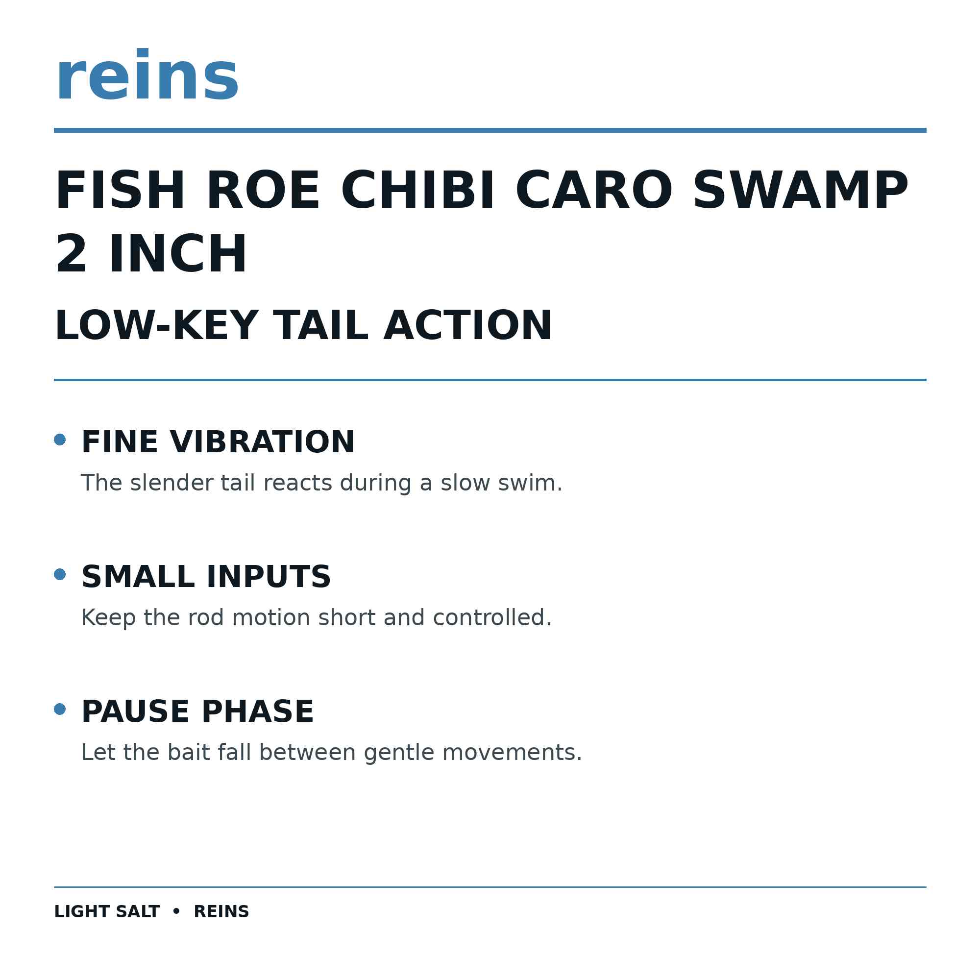 Reins Soft Plastic Fish Roe Chibi Caro Swamp 2 Inch 15 pieces 280 (5187)