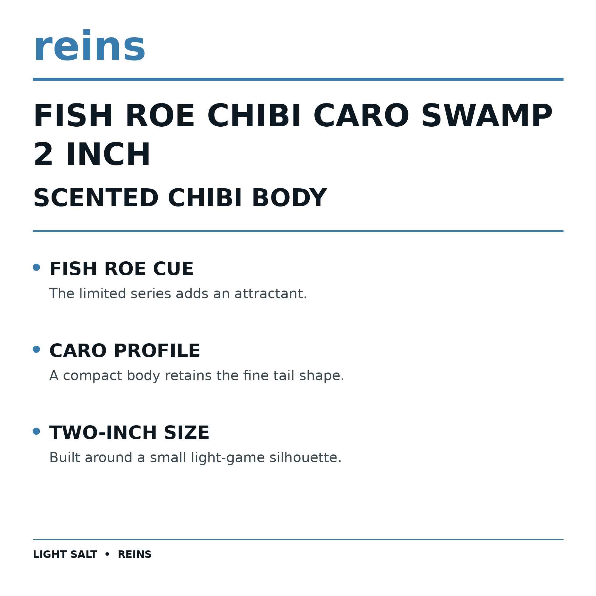 Reins Soft Plastic Fish Roe Chibi Caro Swamp 2 Inch 15 pieces 280 (5187)