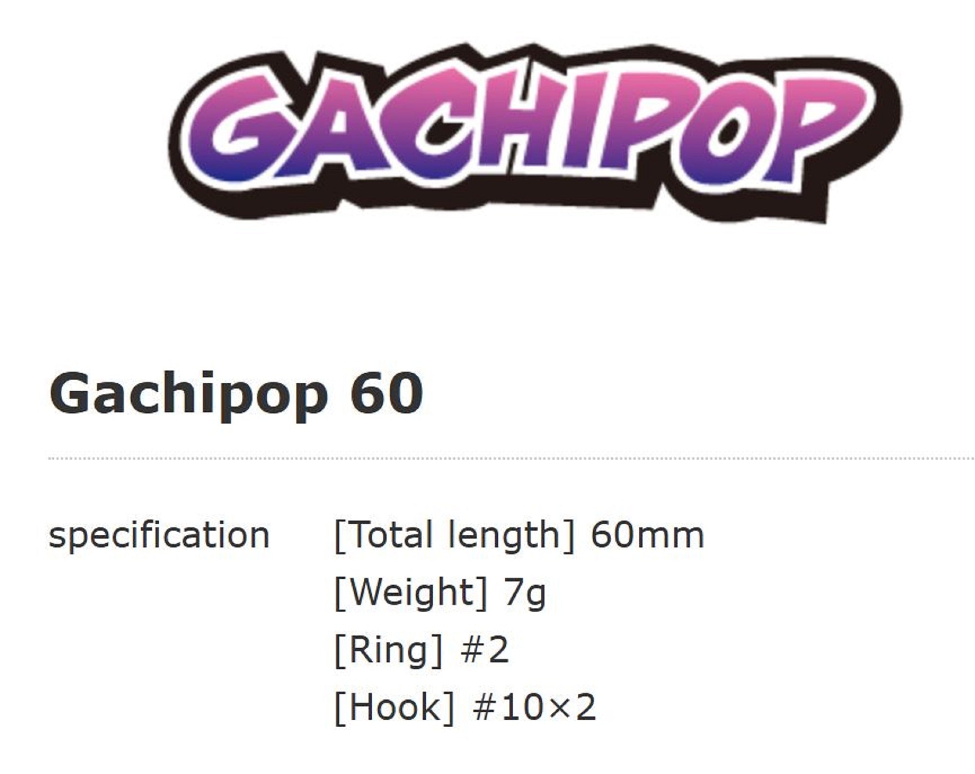 Sale Blue Blue Gachipop 60 Popper 7 grams Floating Lure 10 (1347)