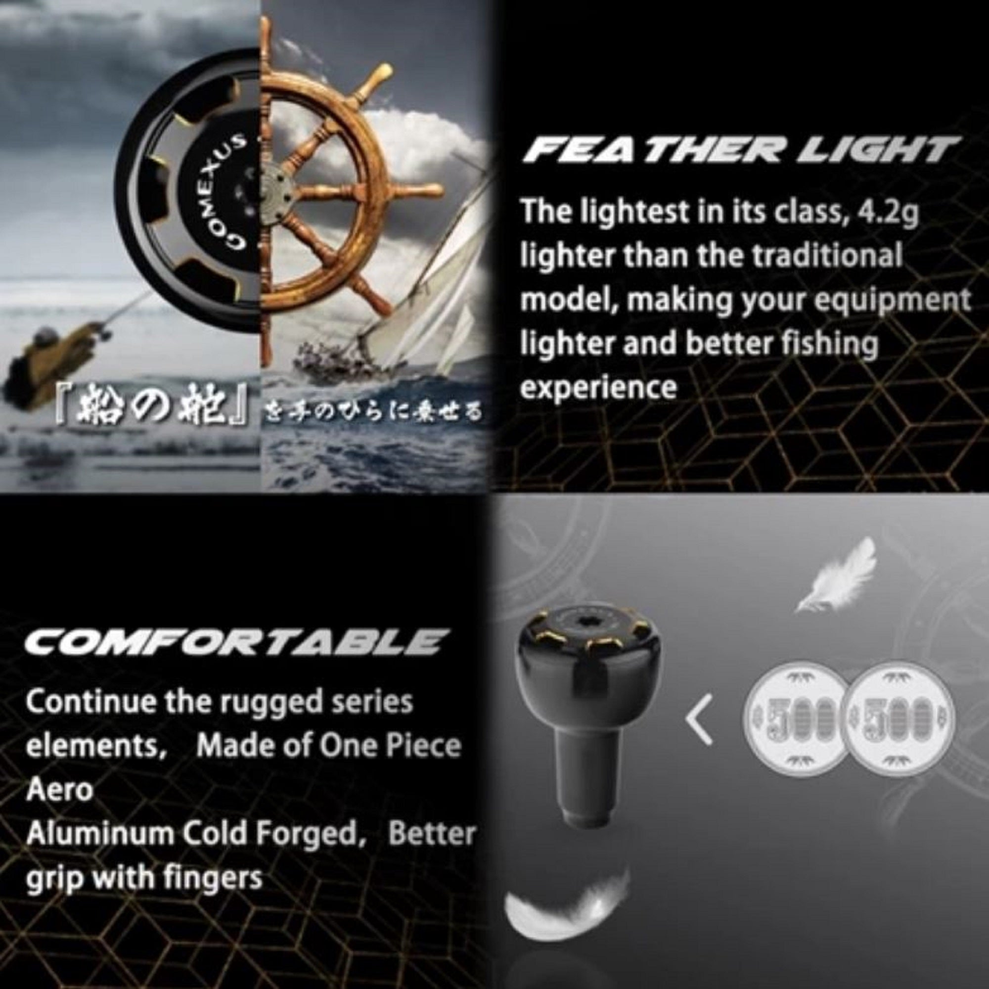 Gomexus H1B120A30A01TNBK2 Handle Alu Gunmetal 120mm Shimano A (0659)