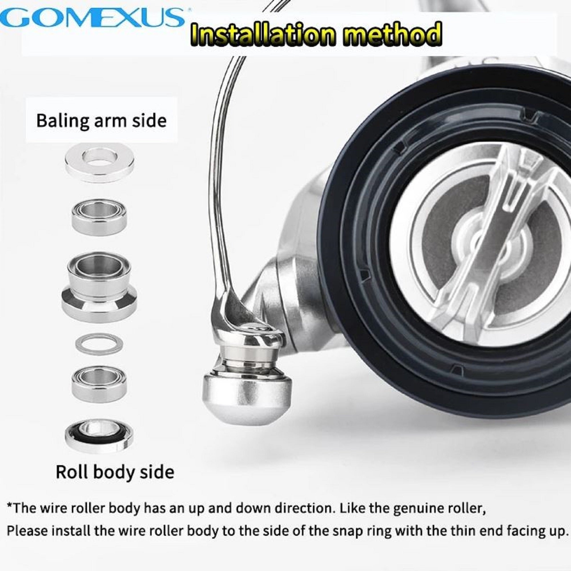 Gomexus D114TSJ Line Roller Titanium Aurora for Shimano SW 8000-18K (2851)