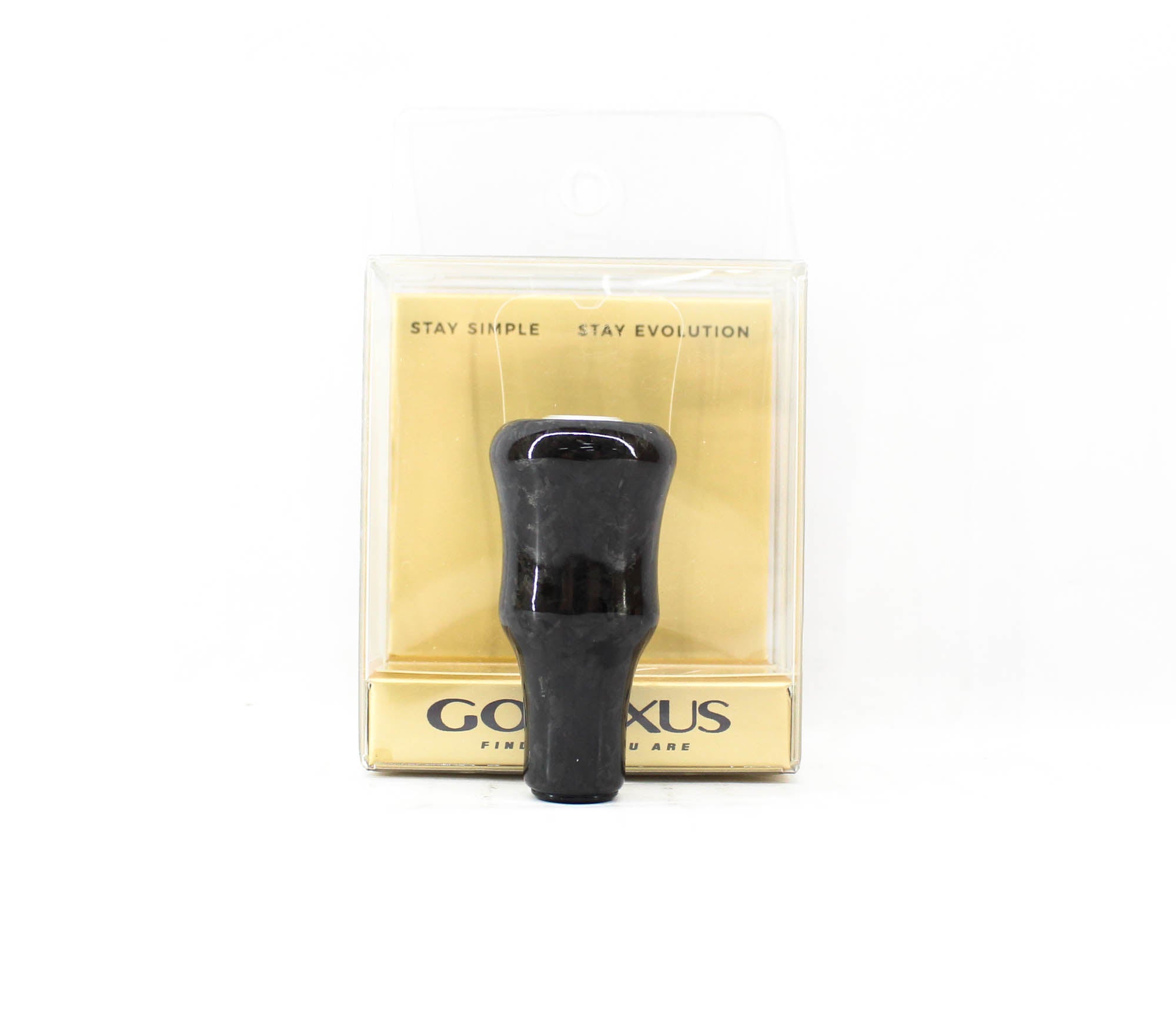 Gomexus K124DBKSR Knob Forged Carbon Black Silver Shimano A, Daiwa S (3476)