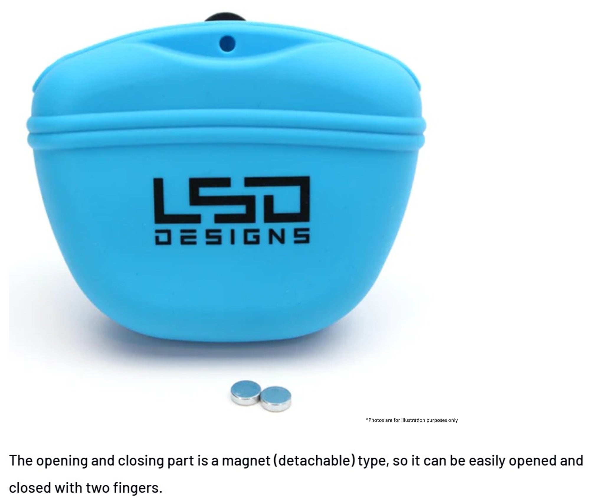 LSD Kuzu Pouch Silicon Clip on JR 9 x 7 x 4 cm Neon Yellow (0826)