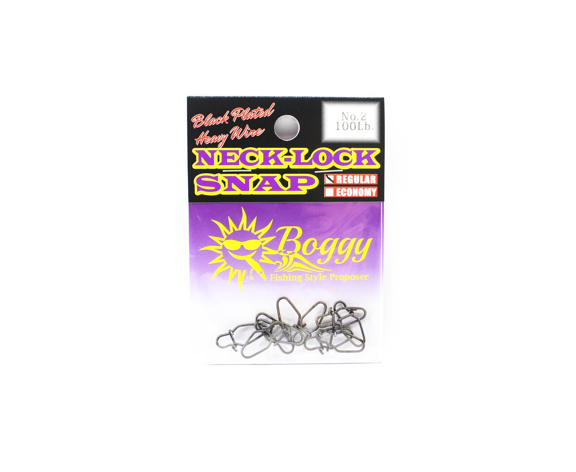 Boggy Snap Neck Lock Plated Regular Size 2 100lb 10 /pack (3711)