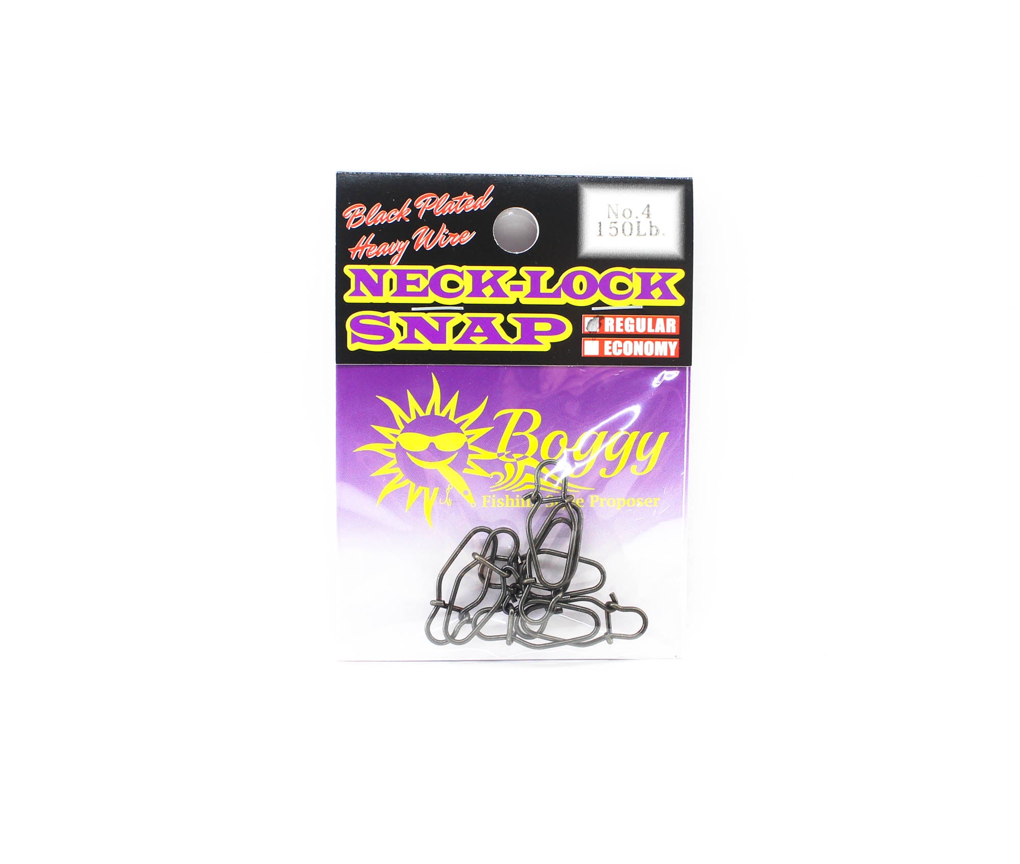 Boggy Snap Neck Lock Plated Regular Size 4 150lb 8/pack (3735)