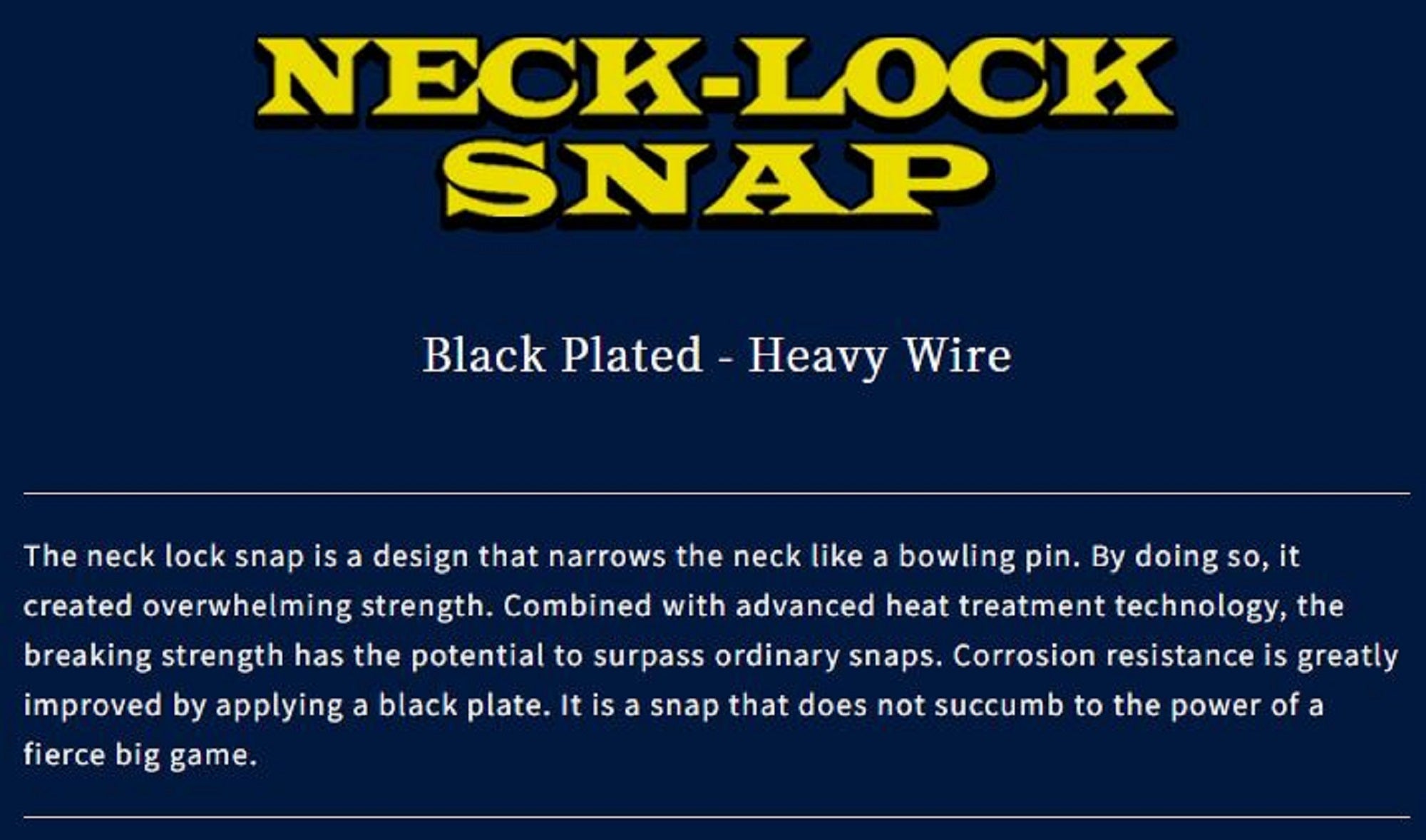 Boggy Snap Neck Lock Plated Regular Size 000 30lb 12/pack (4282)